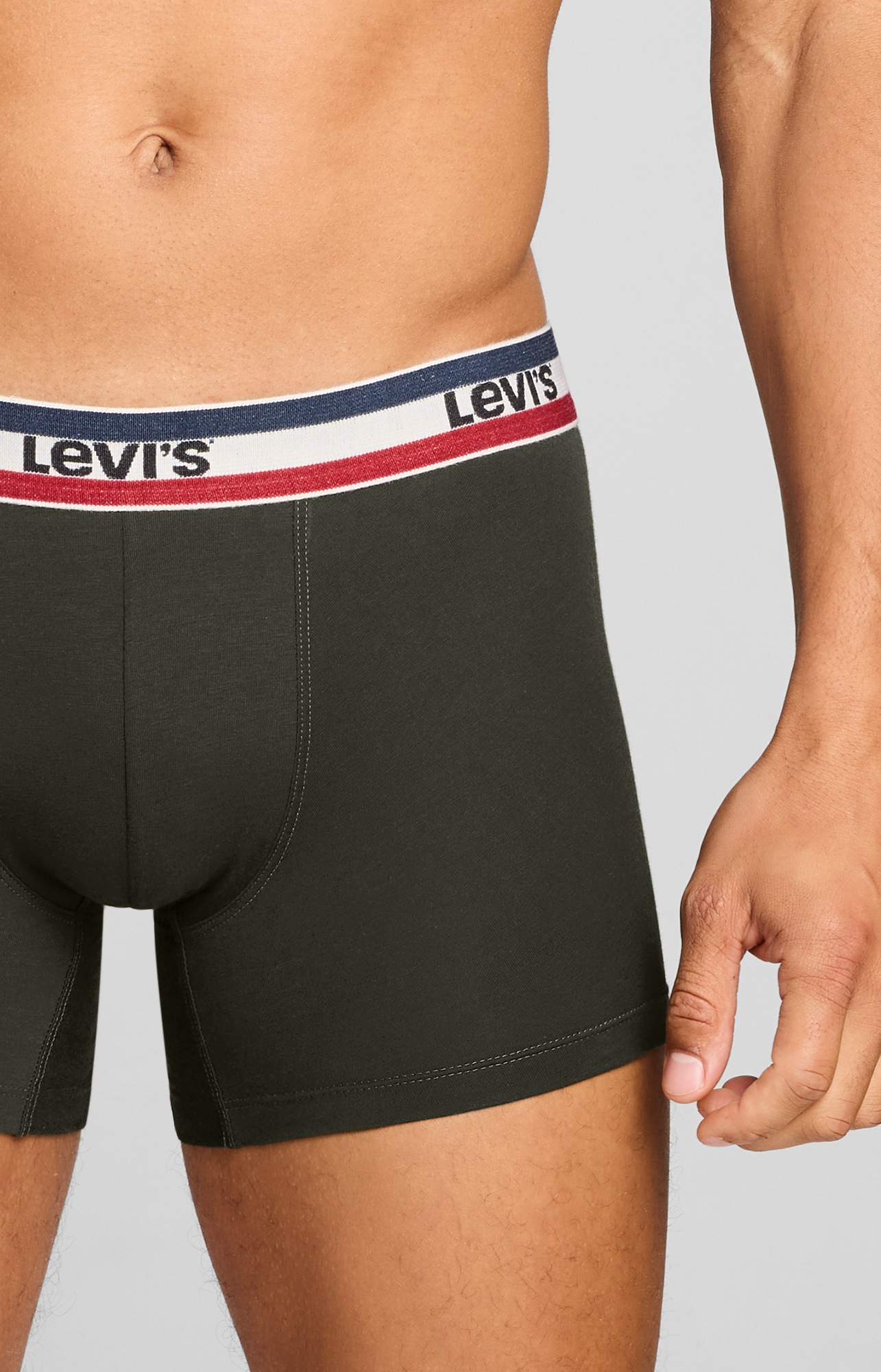 Levi's® Boxershorts »LEVIS MEN REPEAT SPW LOGO BOXER BRIEF« 2er Pack,  ohne Eingriff, elastischer Logobund, Baumwoll-Mix