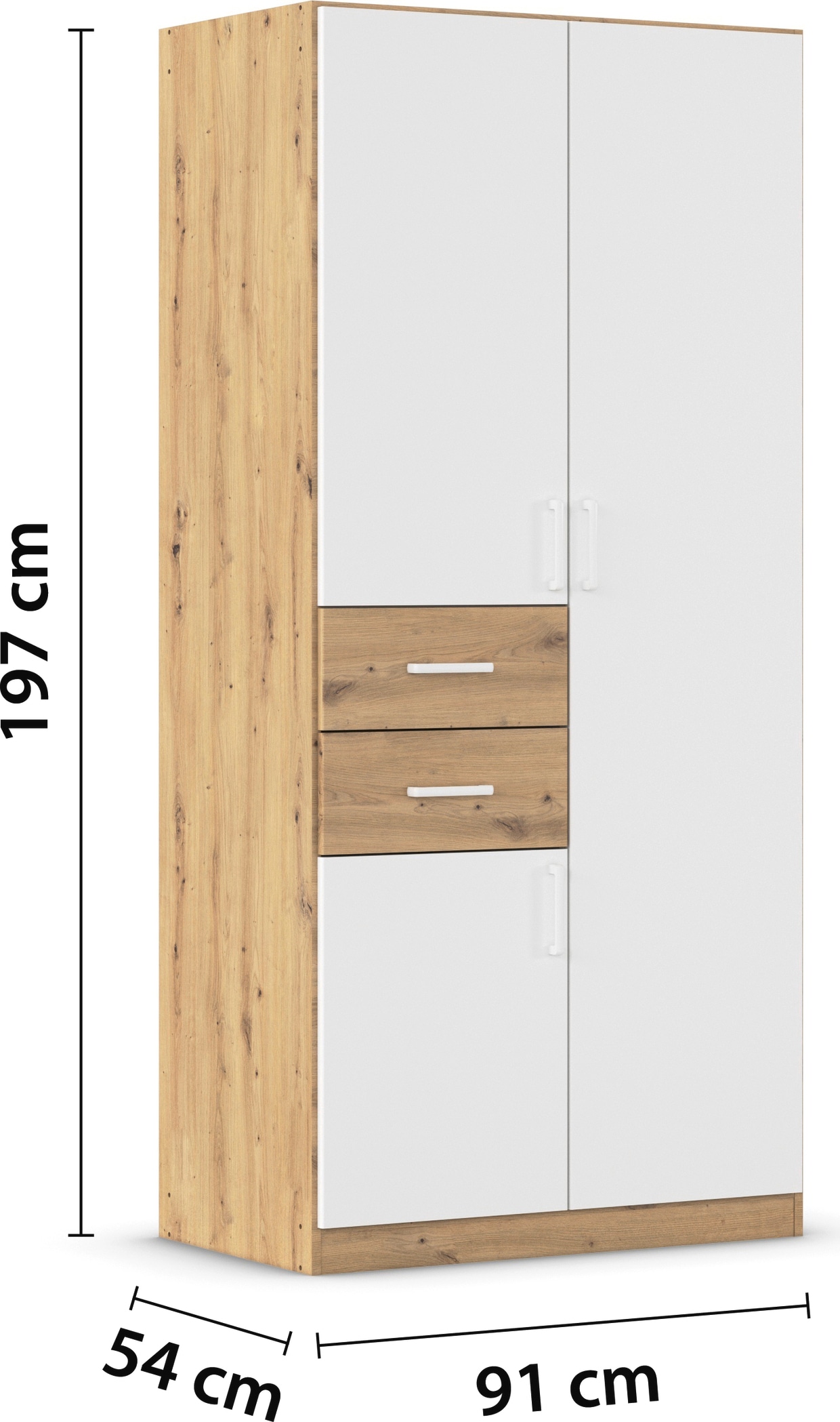 rauch Schlafzimmer-Set »Komplettzimmer Komplettschlafzimmer Schlafzimmer-Set (3-St.) MAIKA«, (Set, 3 tlg.), Schrank 3 Breiten, 2 Höhen, Bett 100 cm, Nachttisch MADE IN GERMANY