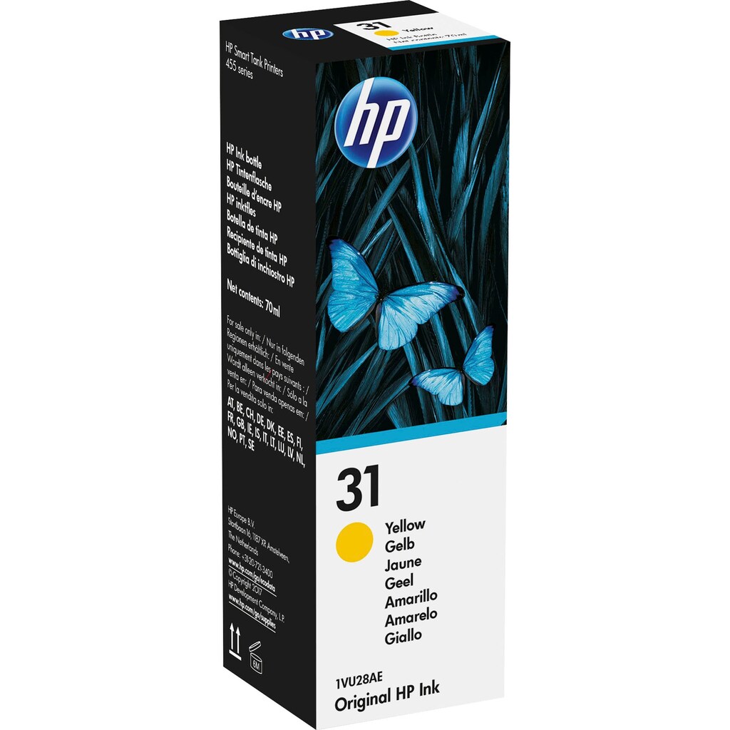 HP Nachfülltinte »31 Gelb Original Tintenflasche, 70 ml«, für HP, (1 St.)
