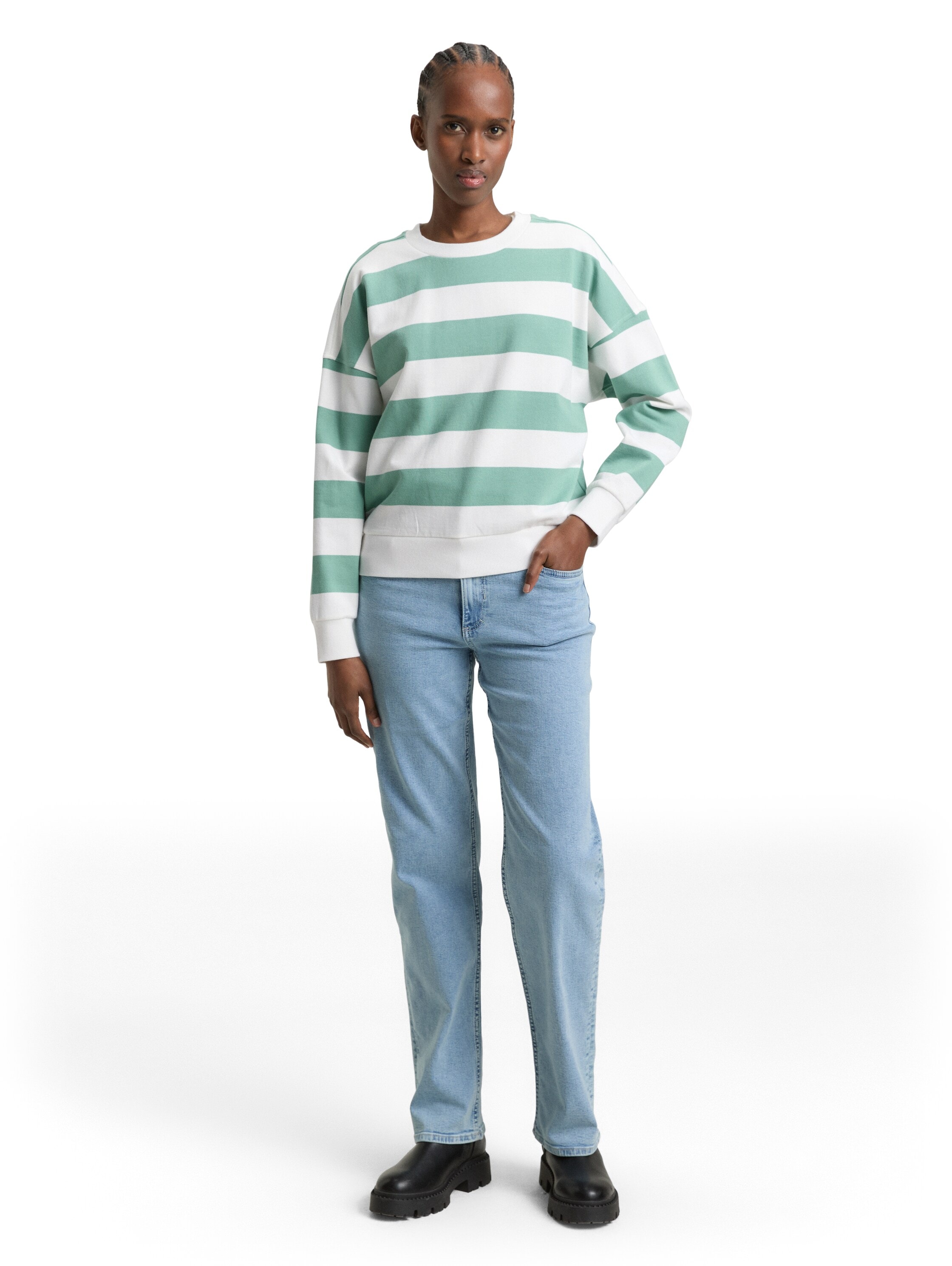 TOM TAILOR Denim Sweatshirt , aus weicher Baumwolle
