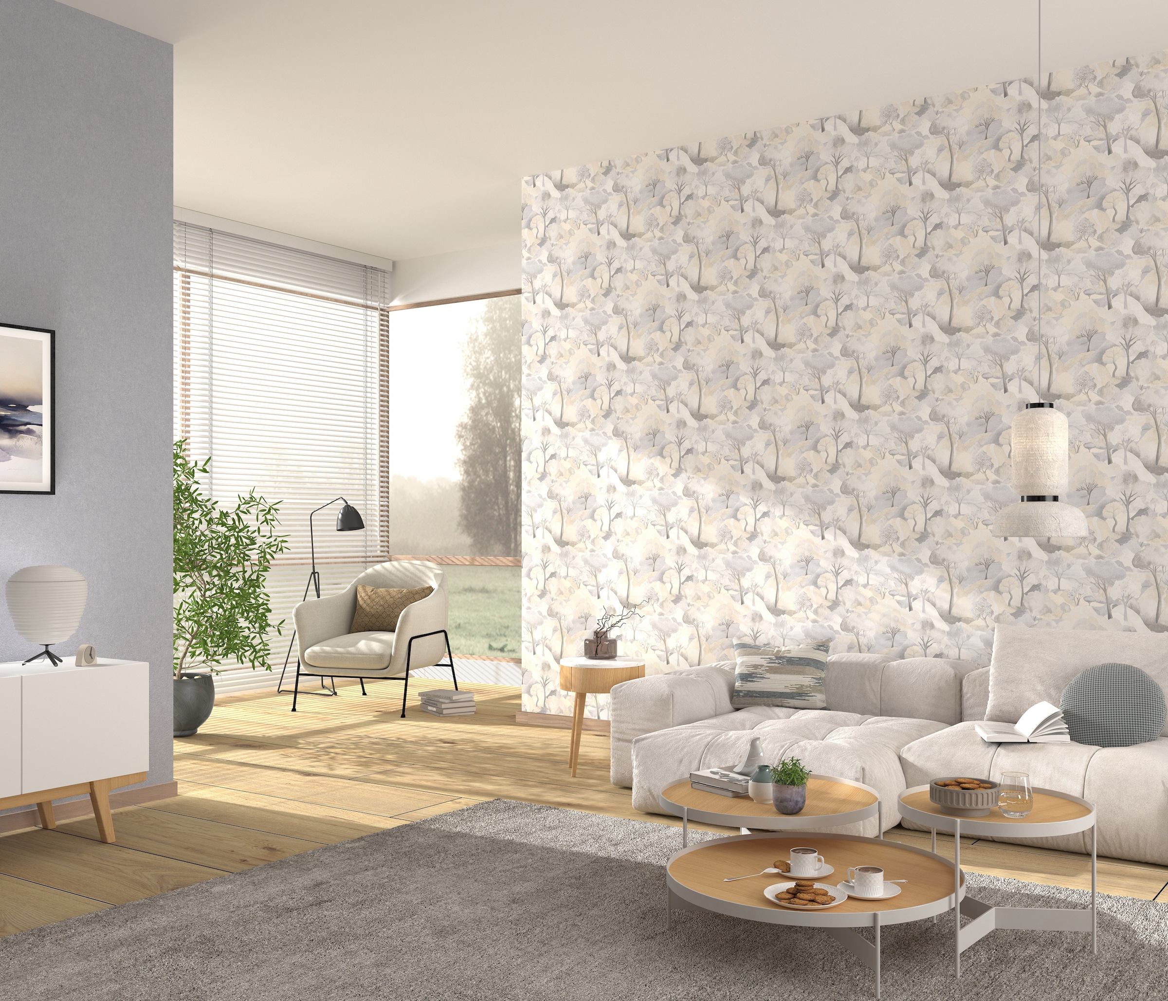 Erismann Vliestapete »Vliestapete VIEW« Ton-in-Ton | Wald | asiatisch | botanisch | mehrfarbig leicht strukturiert Phthalate frei