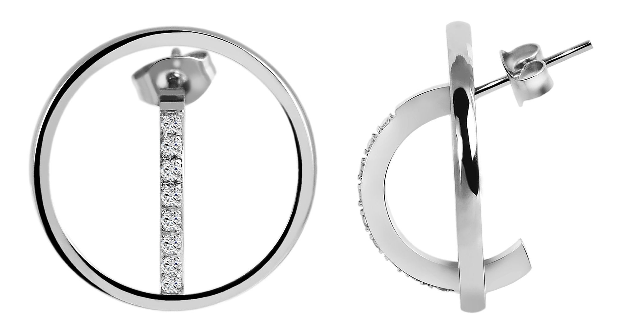 Adelia´s Paar Ohrstecker »Damen Ohrringe ¿ Ohrstecker aus Edelstahl mit Strass Steinchen«