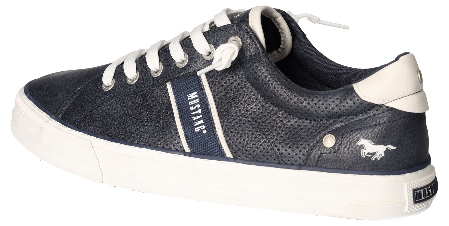 Mustang Shoes Slip-On Sneaker, mit stylischem Seitenstreifen, Freizeitschuh, Halbschuh, Schnürschuh
