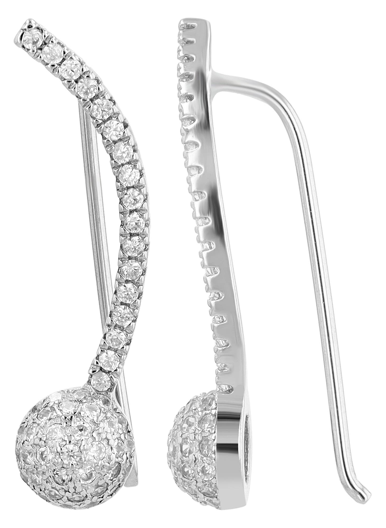 Adelia´s Paar Ohrhänger »Damen Ohrringe ¿ Ohrhänger aus 925 Silber mit Zirkonia«