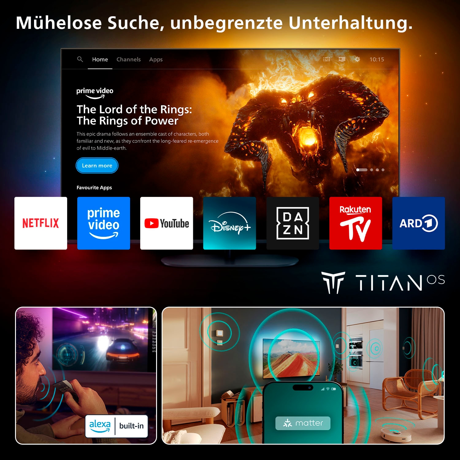 Philips QLED-Fernseher »50PUS9000/12«, Smart-TV
