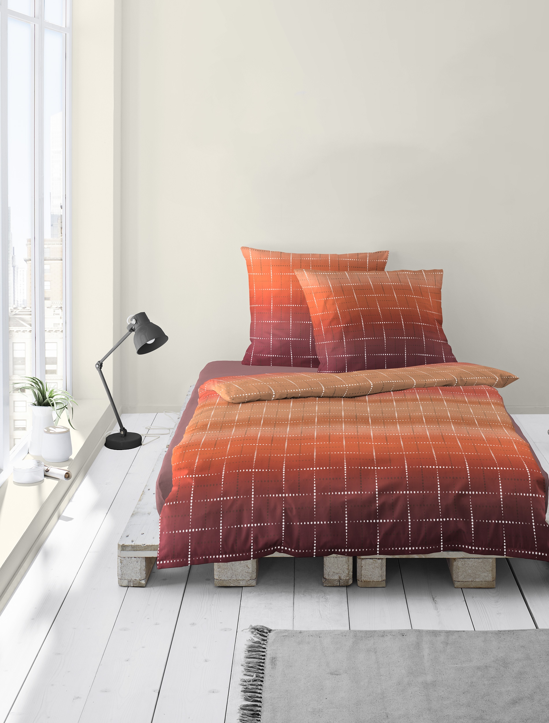 BIERBAUM Bettwäsche »4062« 2 Stk. Mako-Satin, 100 % Baumwolle, pflegeleicht