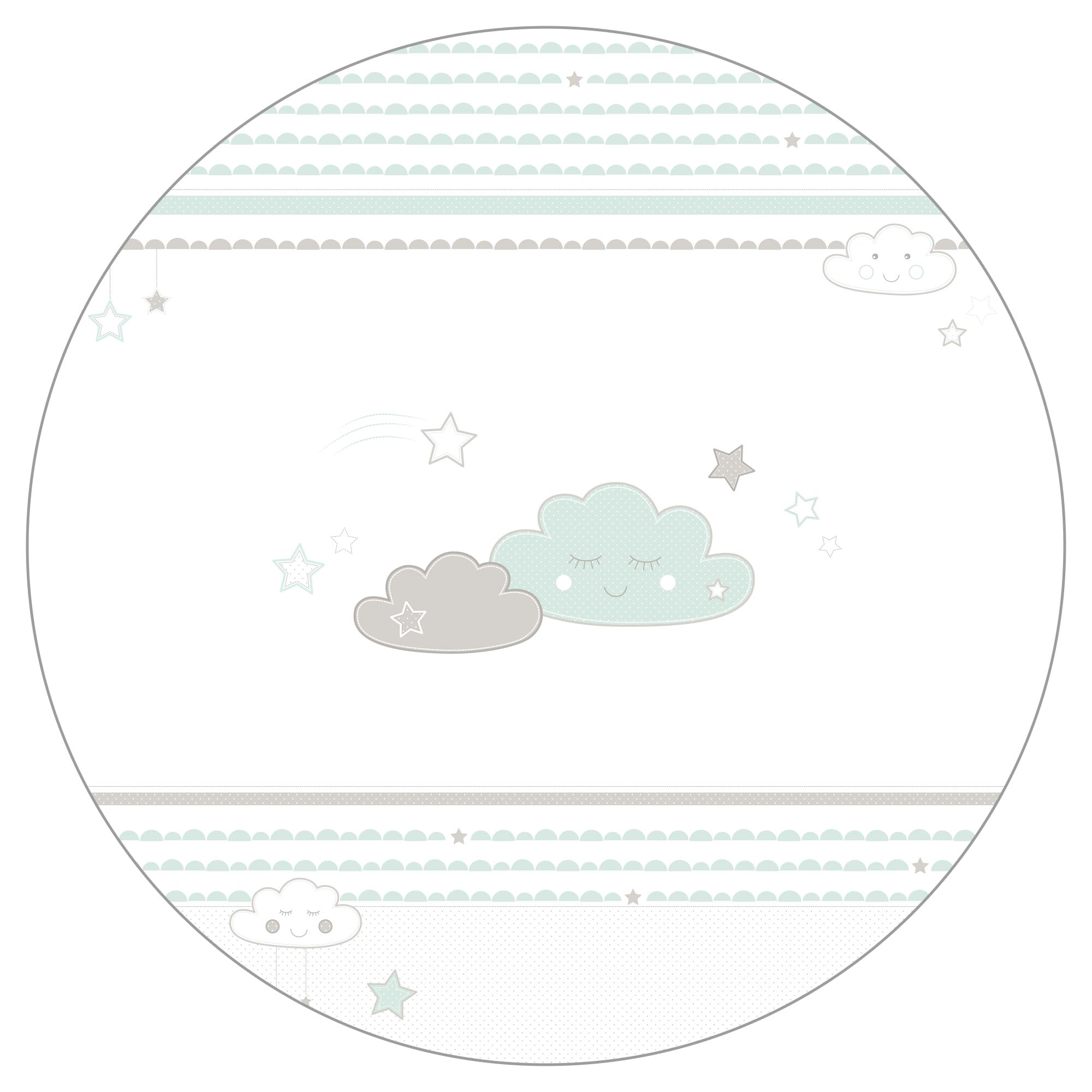 roba® Babybett »Room Bed - Dekor Happy Cloud«, als Beistell-, Kinder- und Juniorbett verwendbar