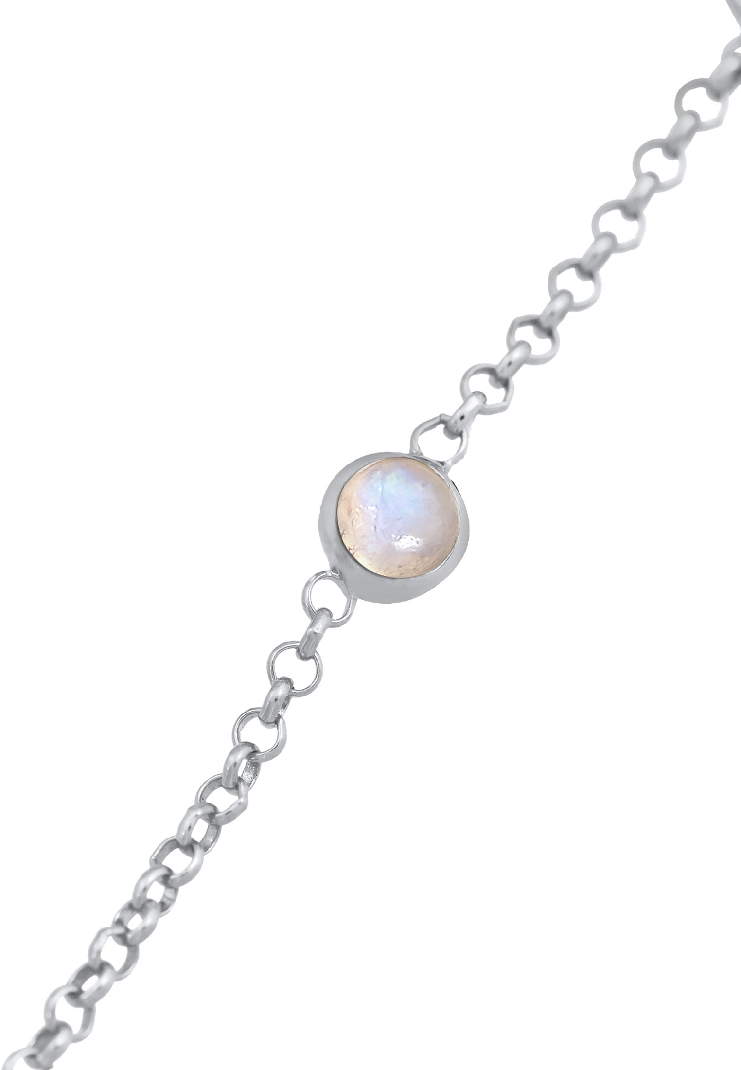 Elli Armkette »Armband Infinity Unendlich Zeichen Mondstein 925 Silber«