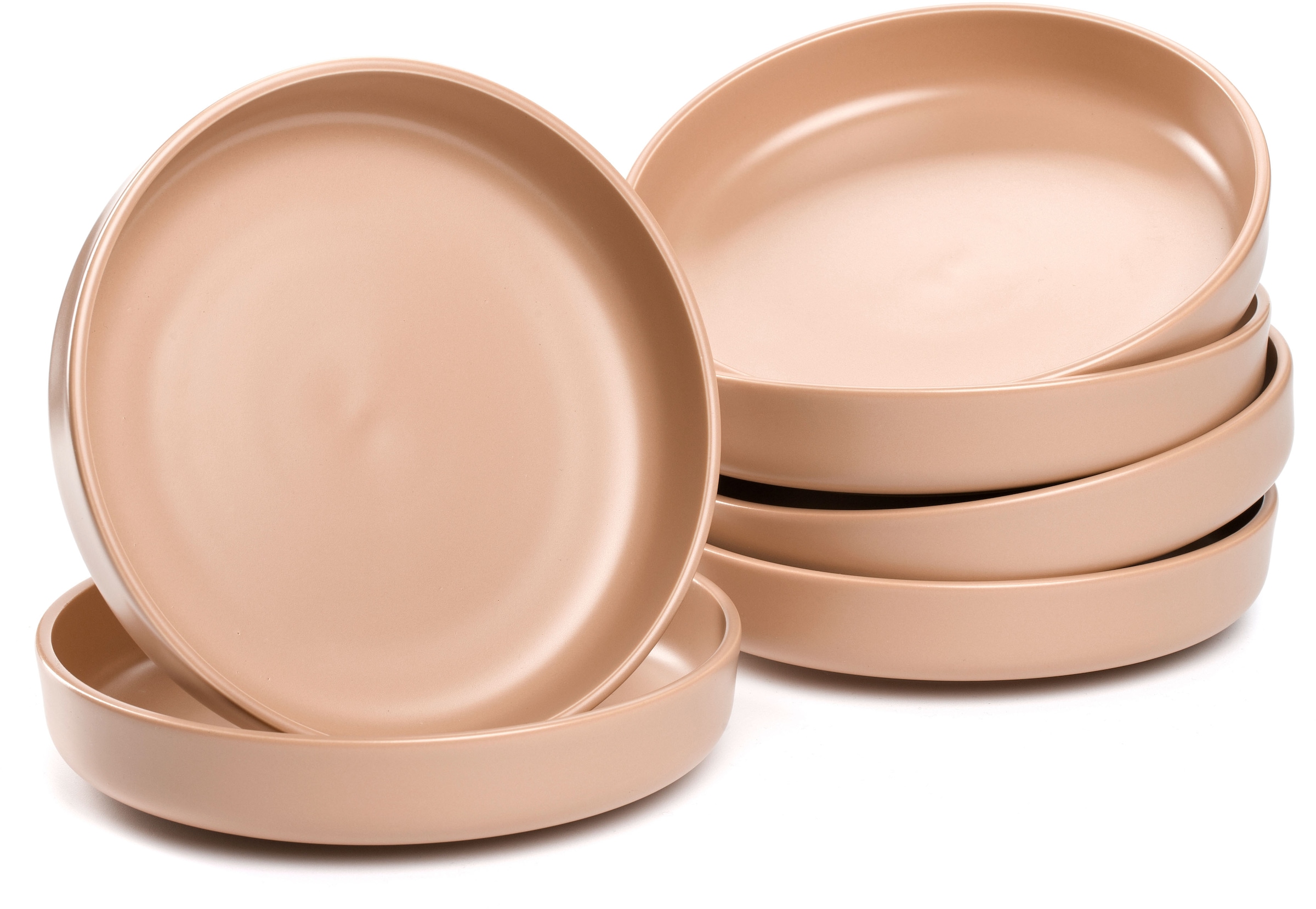 LEONARDO Teller-Set »Suppenteller ROMA, Keramikteller, ca. 20 cm, 6-teilig« Teller Set, Geschirr-Set, Service, spülmaschinengeeignet