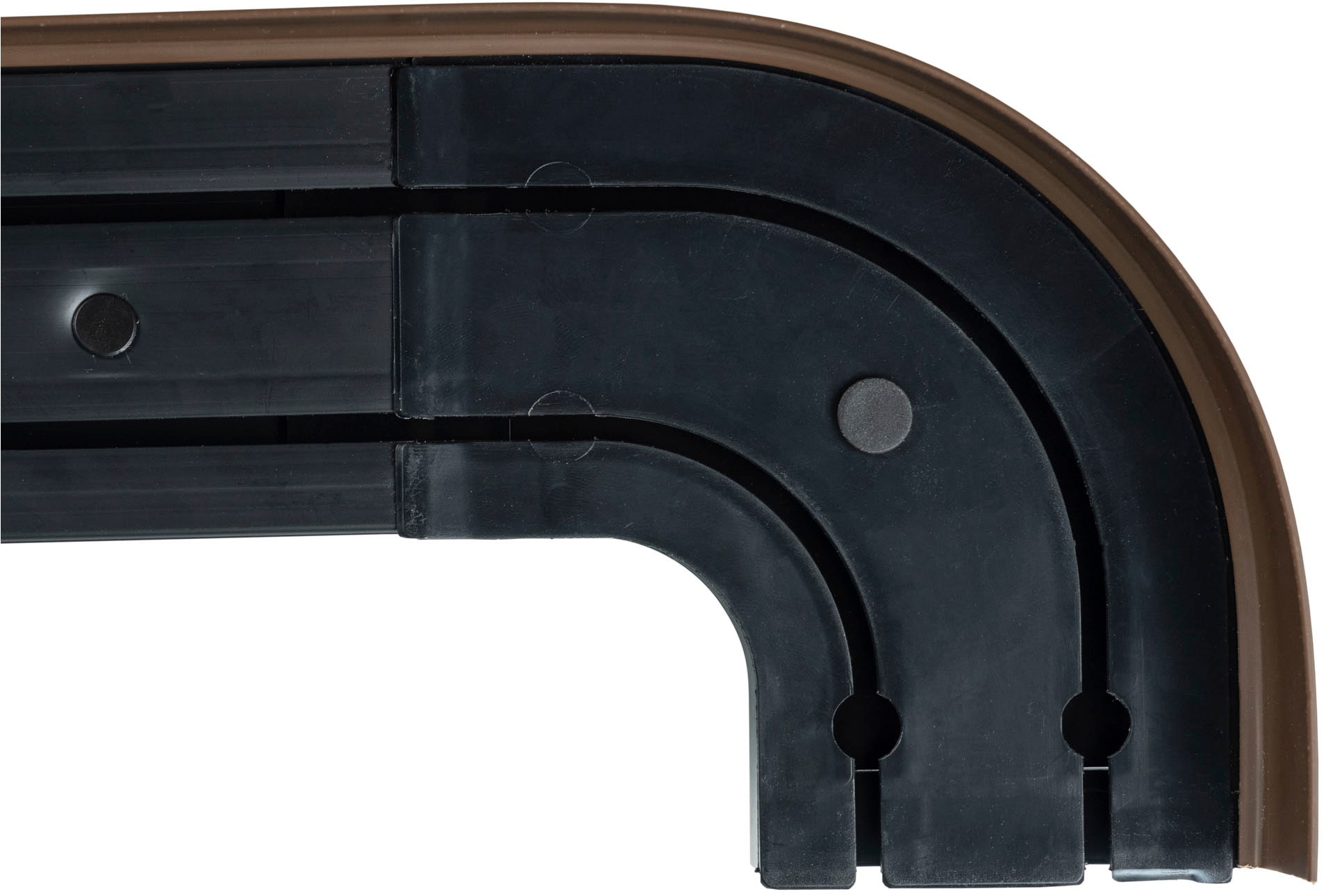 SN DECO GROUP Vorhangschiene »SH2«, 2 läufig-läufig, Fixmaß, Set 2-läufig, inkl. Rundbögen, Blende 7,5 cm, vorgebohrt, Innenlauf