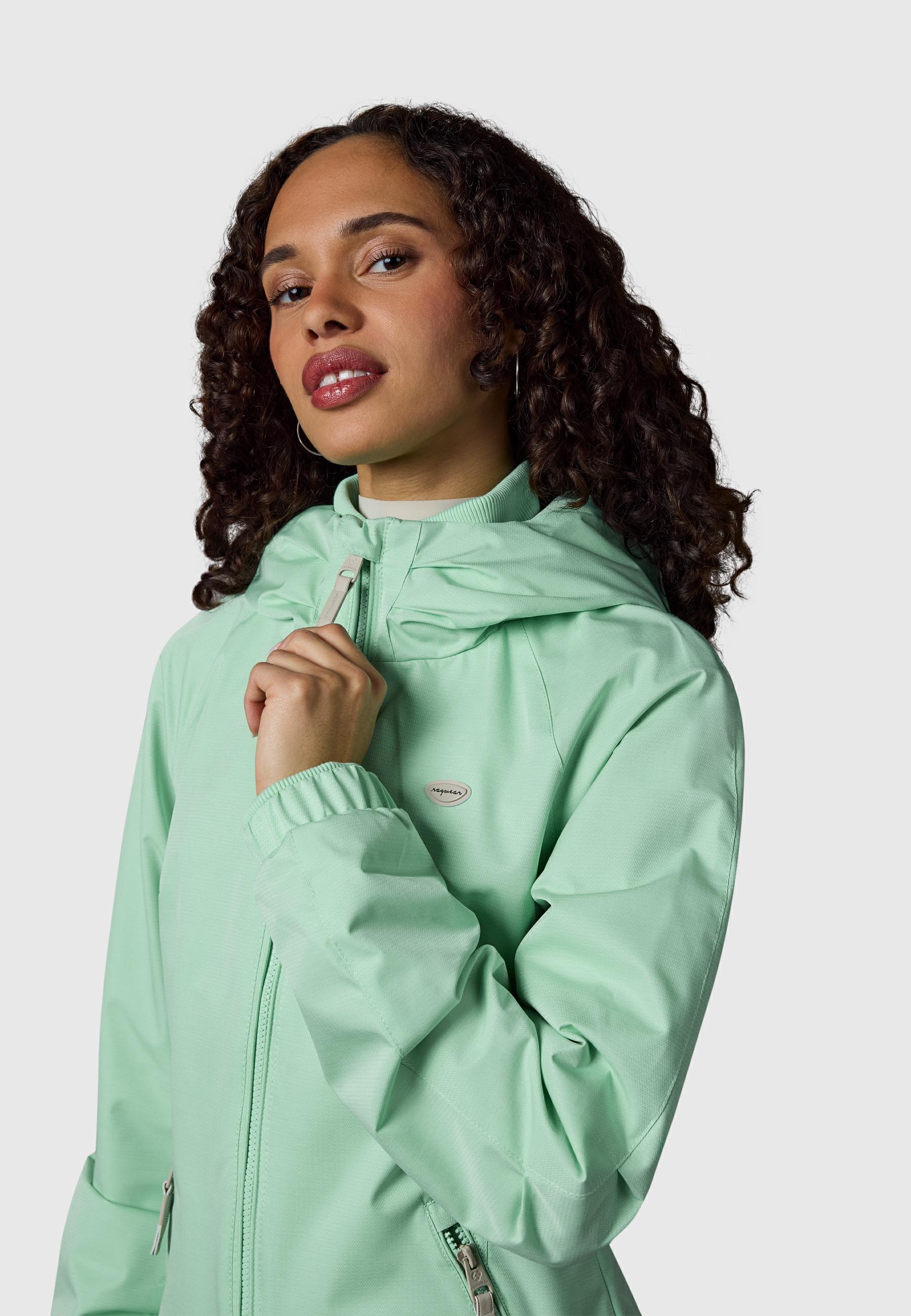 Ragwear Outdoorjacke »Übergangsjacke Dizzie Tech« mit Kapuze Wasserdichte Damen Übergangsjacke mit großer Kapuze