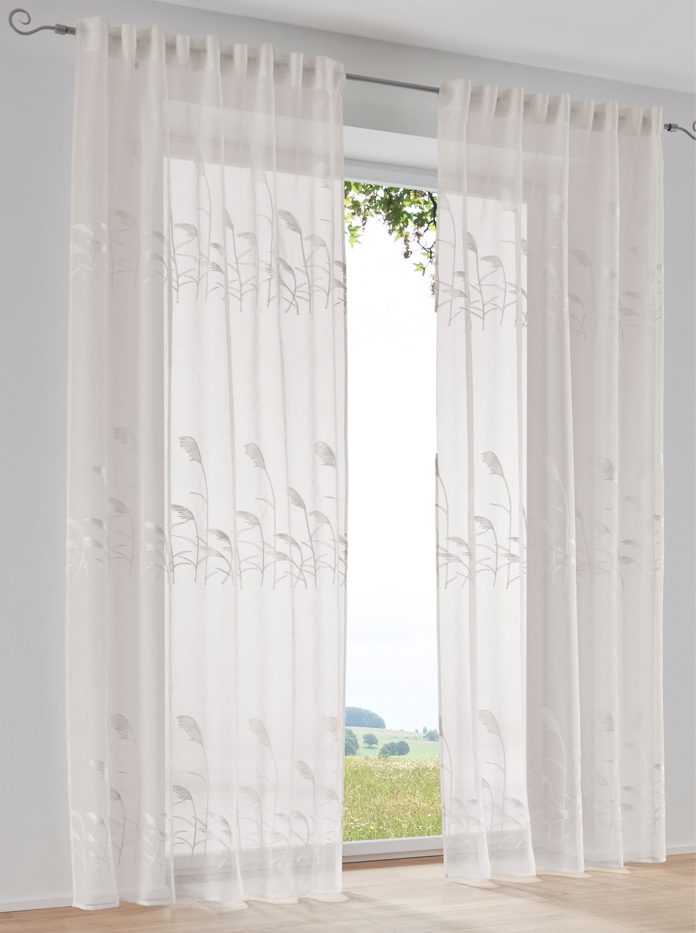 Heine Home Gardine Multifunktionsband 1 Stk. tlg. in weiß