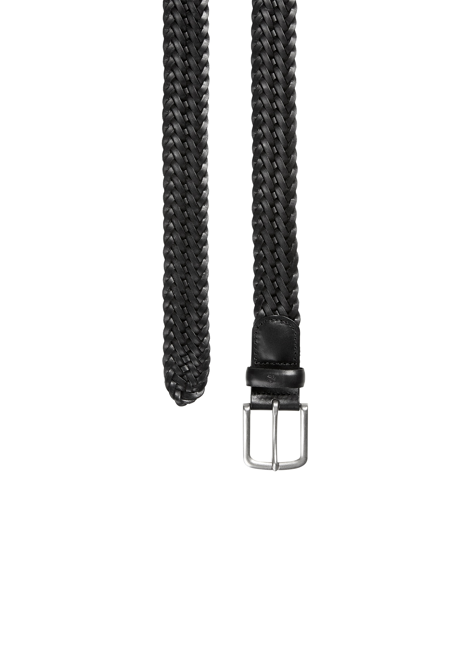 Marc O'Polo Flechtgürtel schmale, geflochtene Lederstreifen, eckige Schnalle