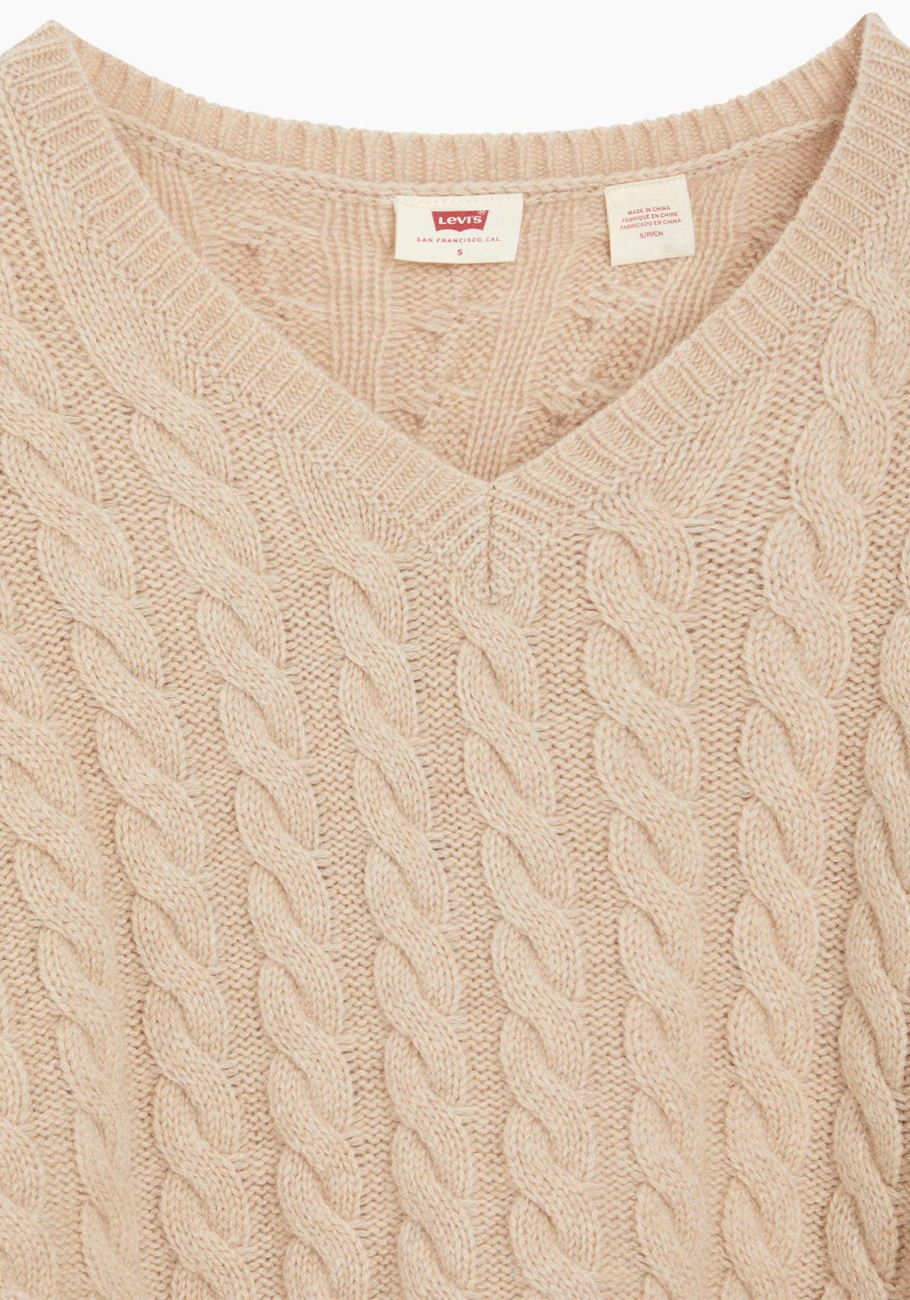 Levi's® Strickpullover »RAE SWEATER NEUTRALS«, in Zopfstrick Muster