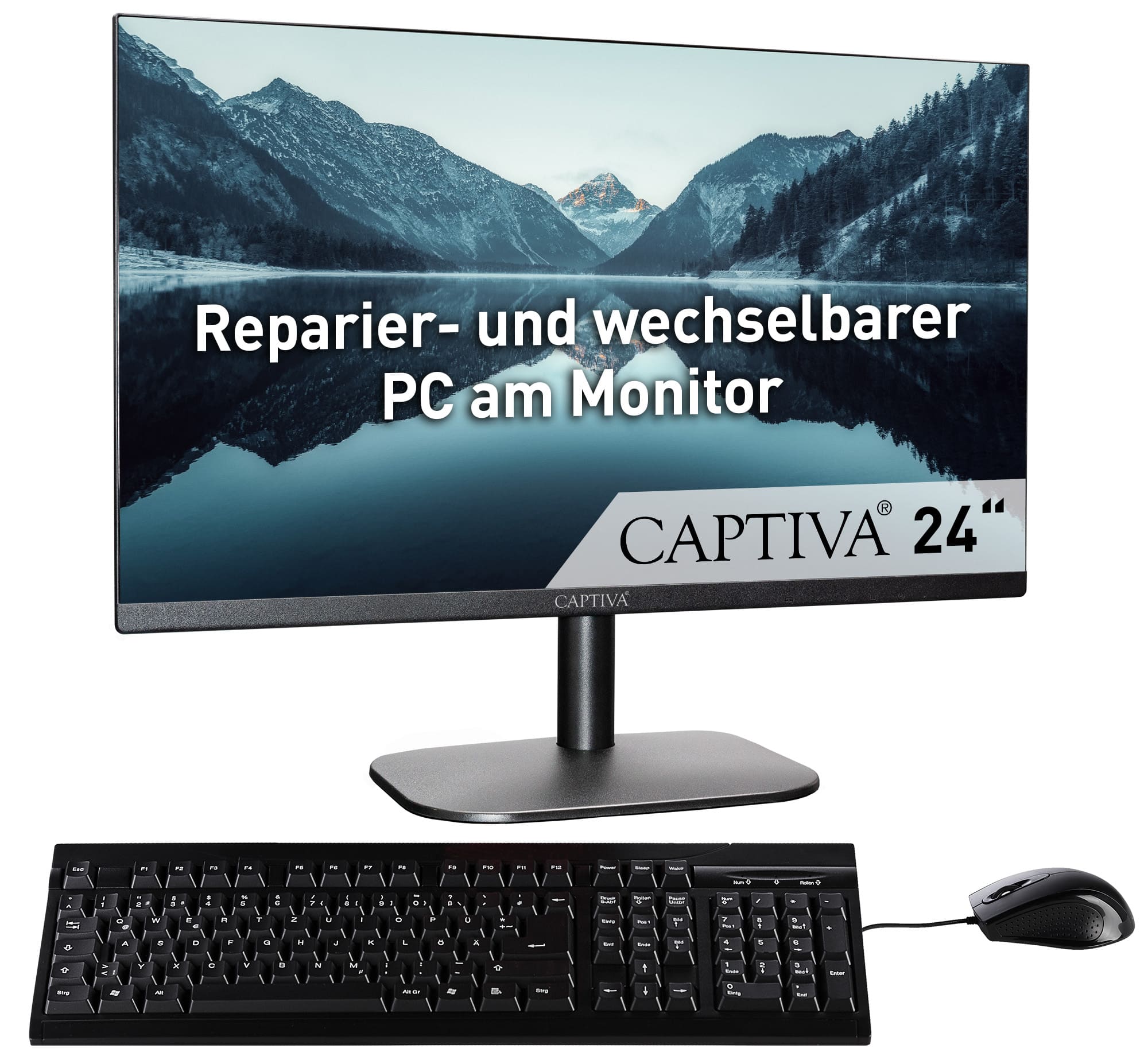 Captiva Business-PC-Komplettsystem »All-In-One Power Starter I82-188« 23,80 ′′ Intel Core i3 - 16 GB RAM 1.000 GB SSD in schwarz