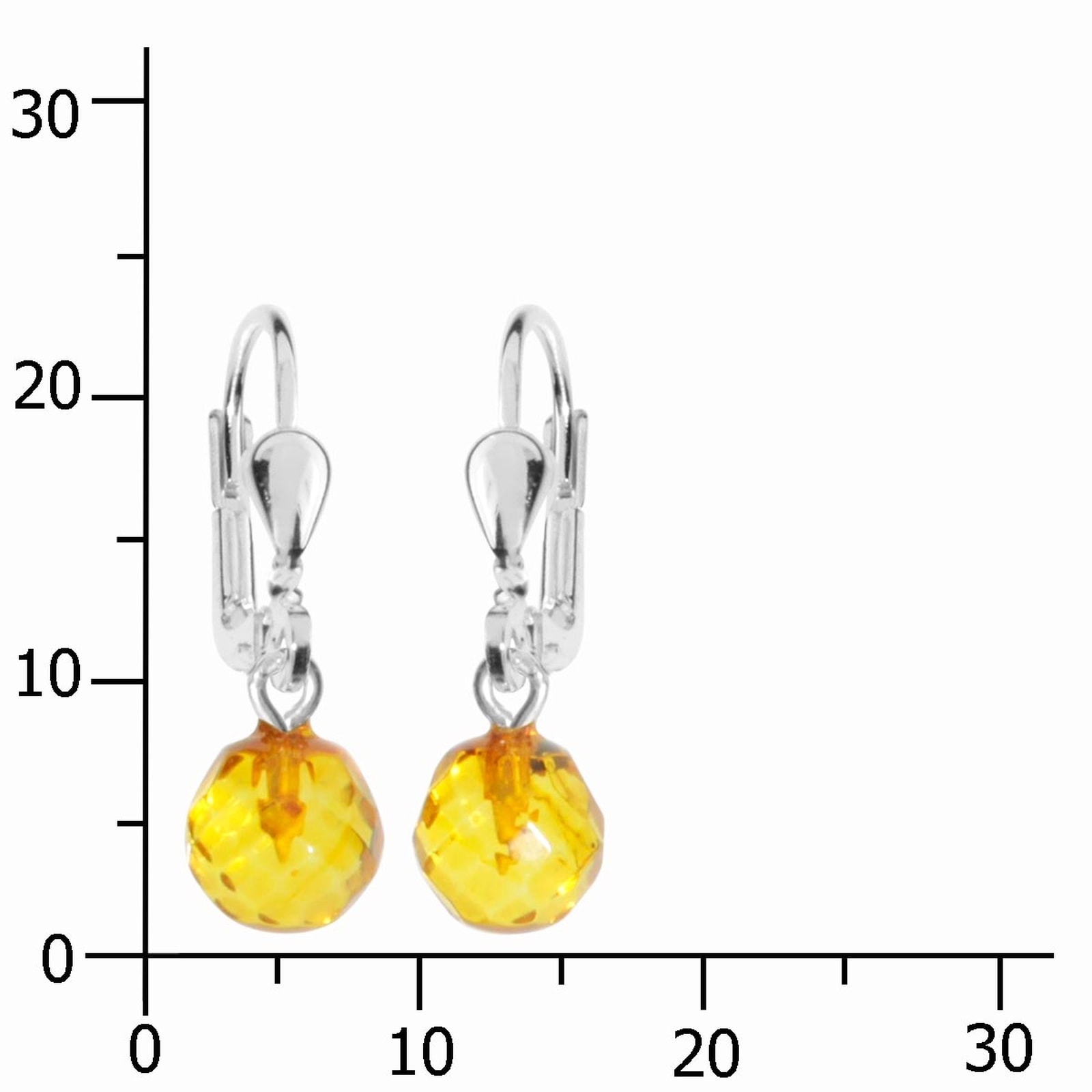 OSTSEE-SCHMUCK Paar Ohrhänger »- Klassisch 6 mm - Silber 925/000 - Bernstein«