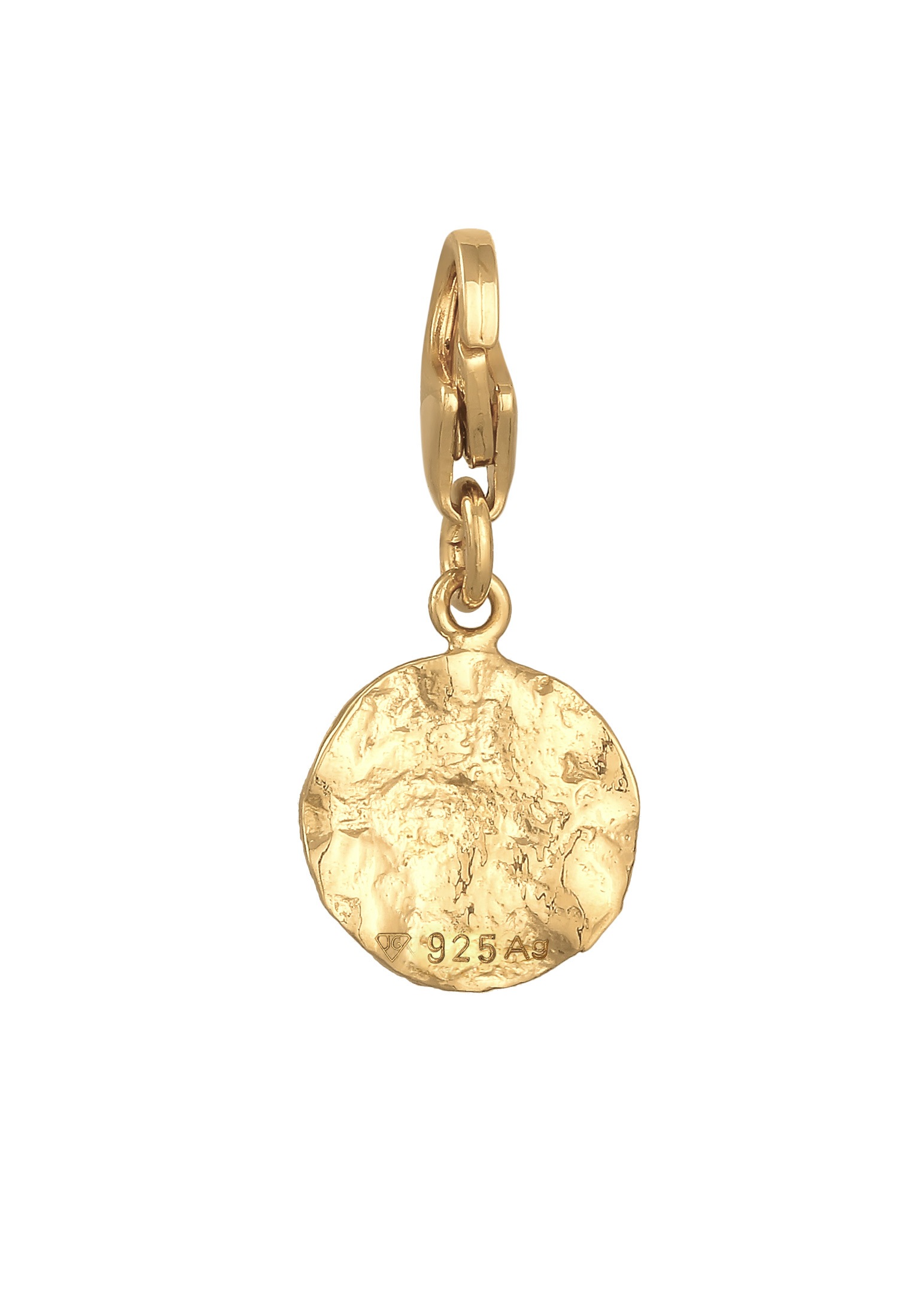 Nenalina Charm Medaillon »Charm Disc Plättchen Rund gewellt 925 Silber«