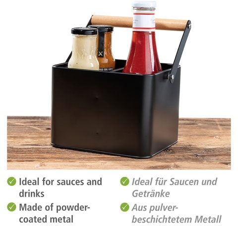 WENKO Organizer »Modell Baco«, robuster Tragekorb, ideal zur Aufbewahrung von Ketchup und Grillsaucen
