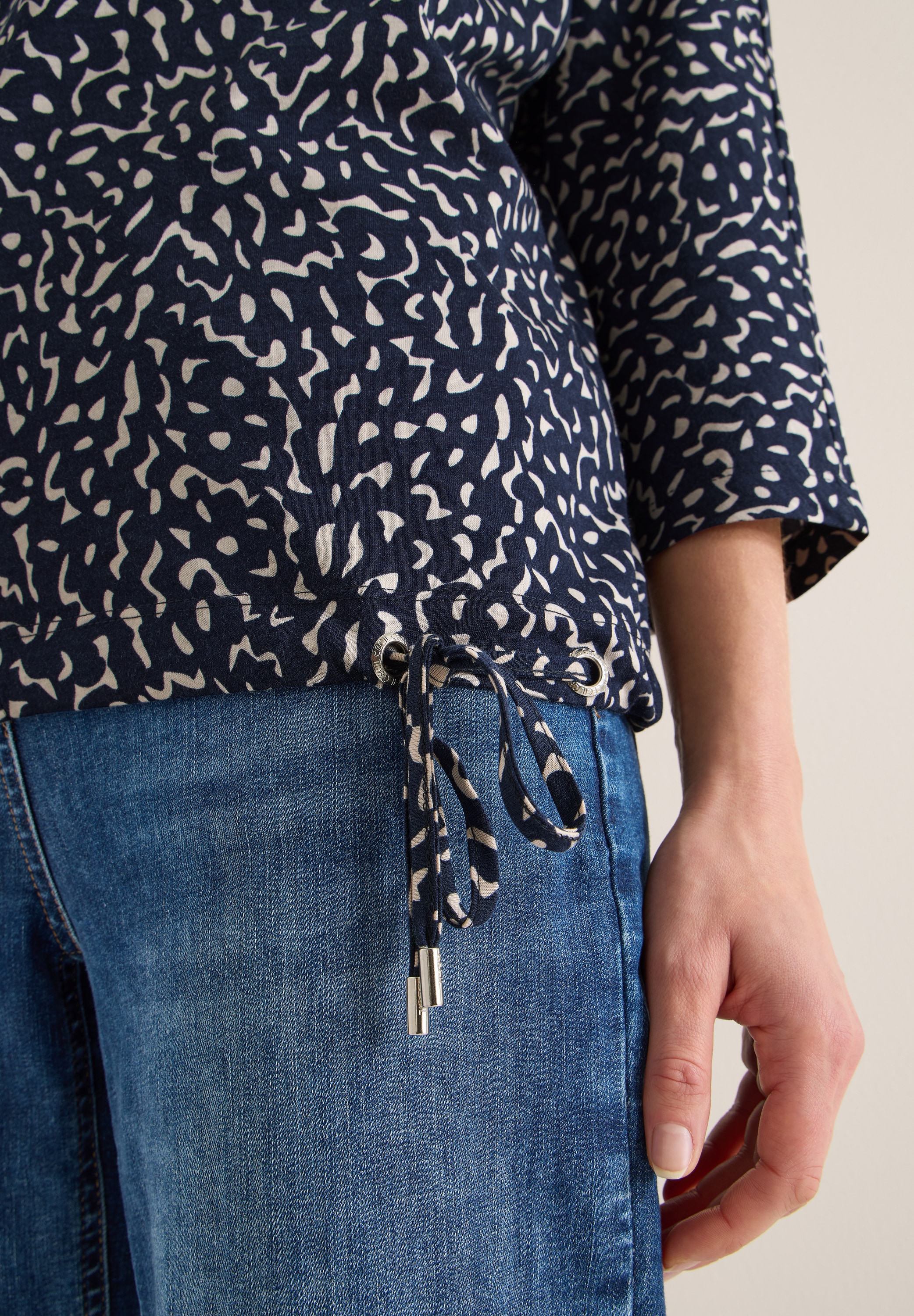 Cecil 3/4-Arm-Shirt mit Minimal Print