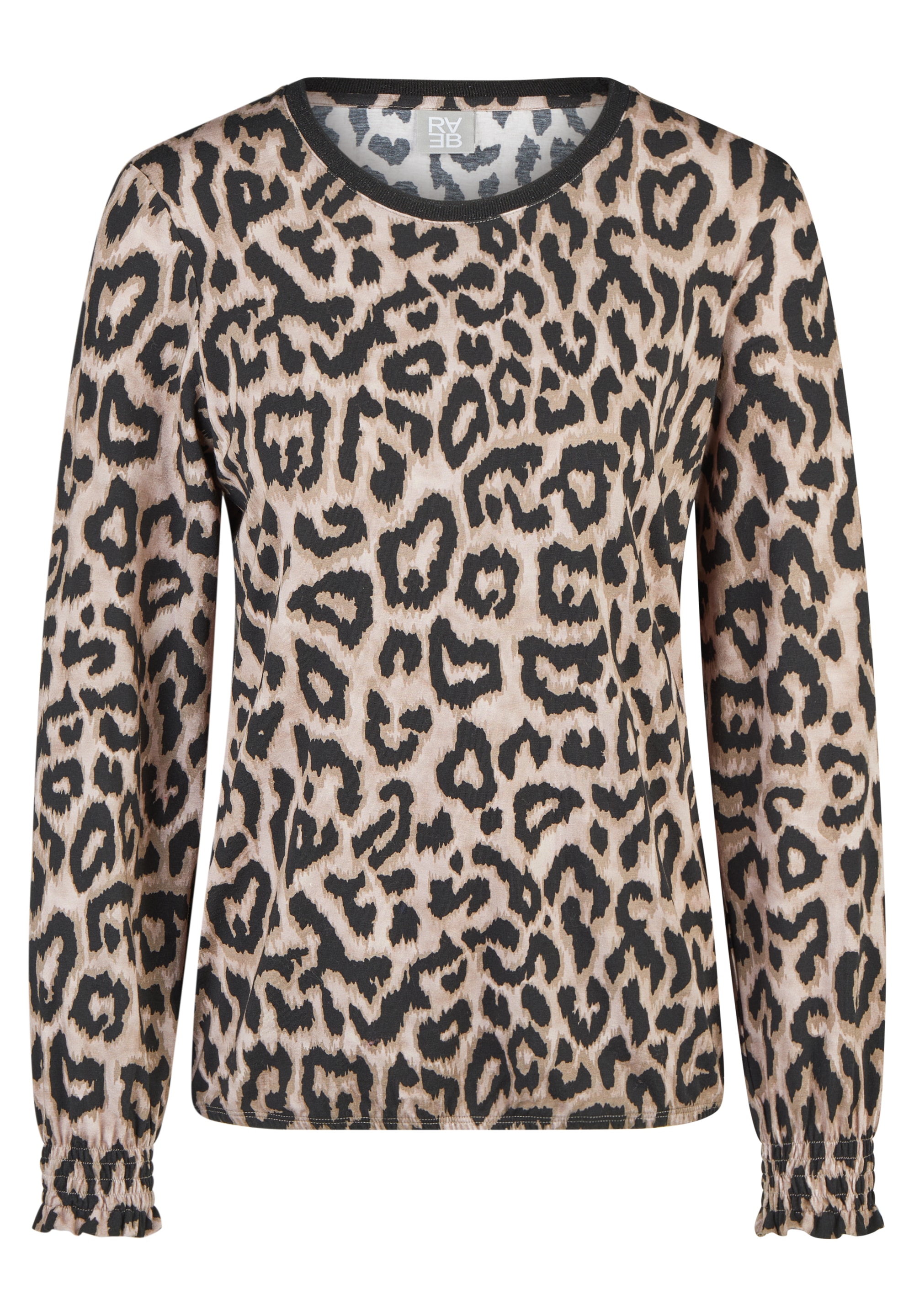 Rabe Langarmshirt mit Leo-Print