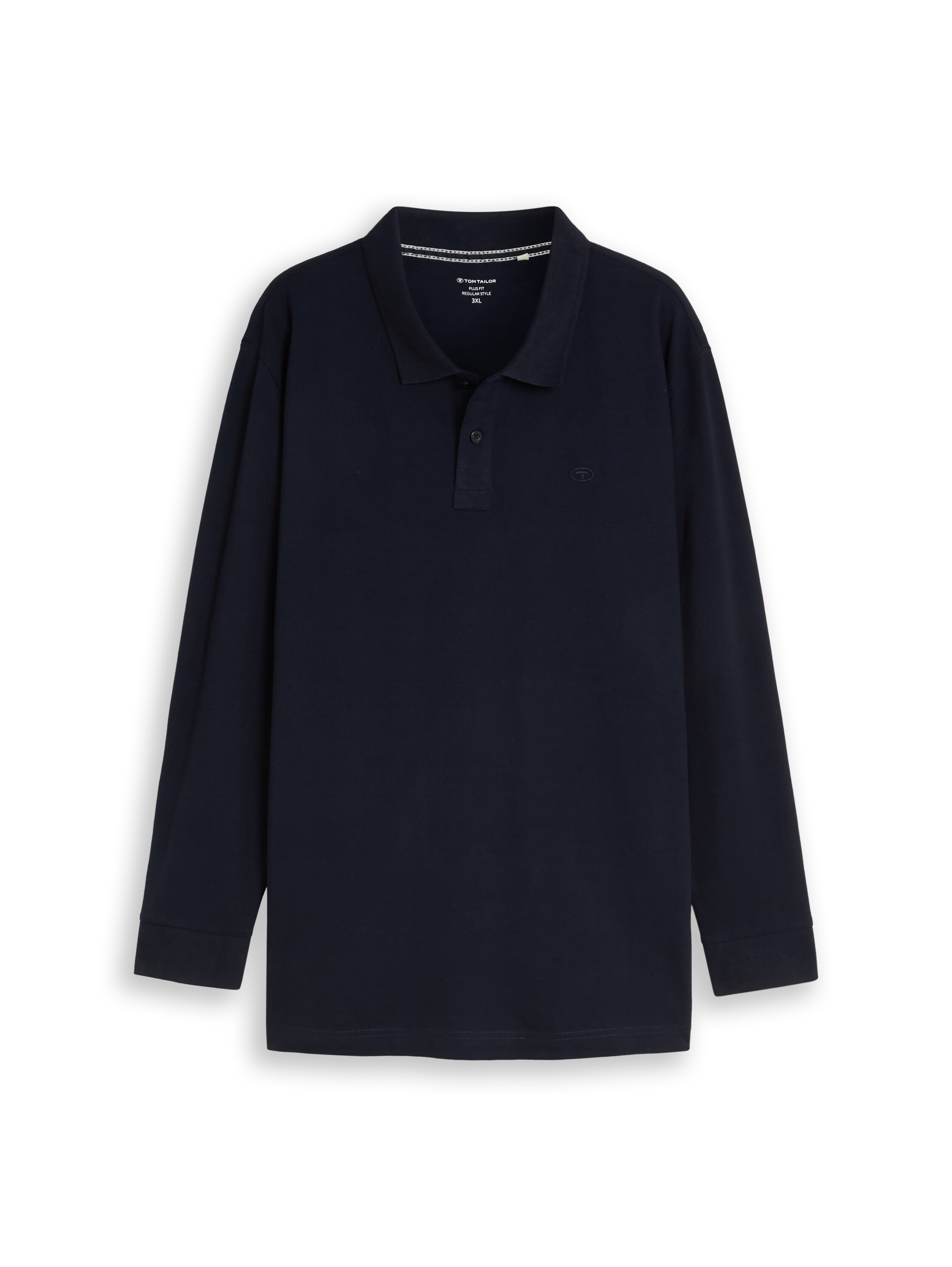 TOM TAILOR PLUS Langarm-Poloshirt Extra lang / Große Größen
