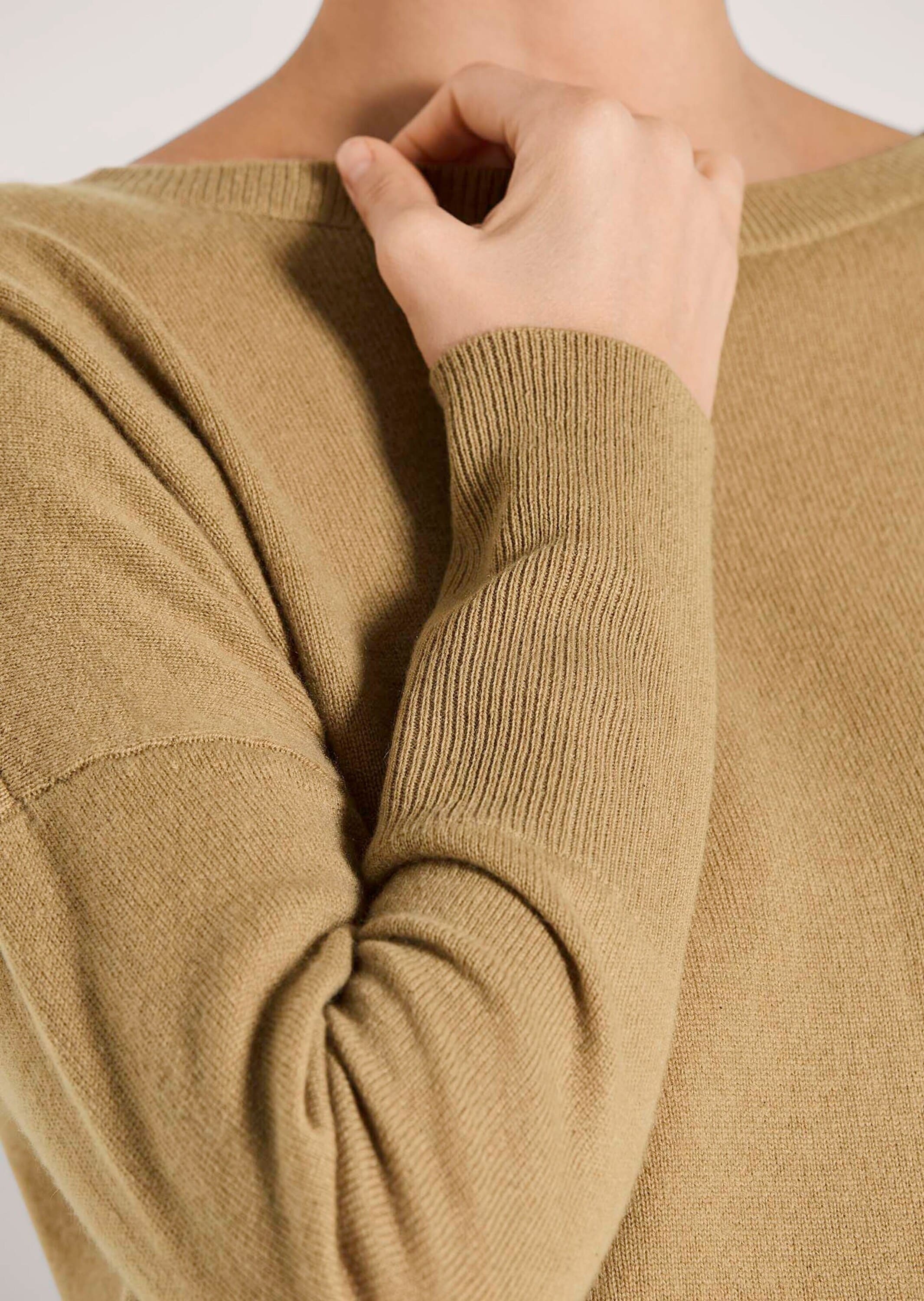 MADELEINE Longpullover »Kaschmirpullover Schlichter Strickpullover mit U-Boot-Ausschnitt« Good-Cashmere-Qualität