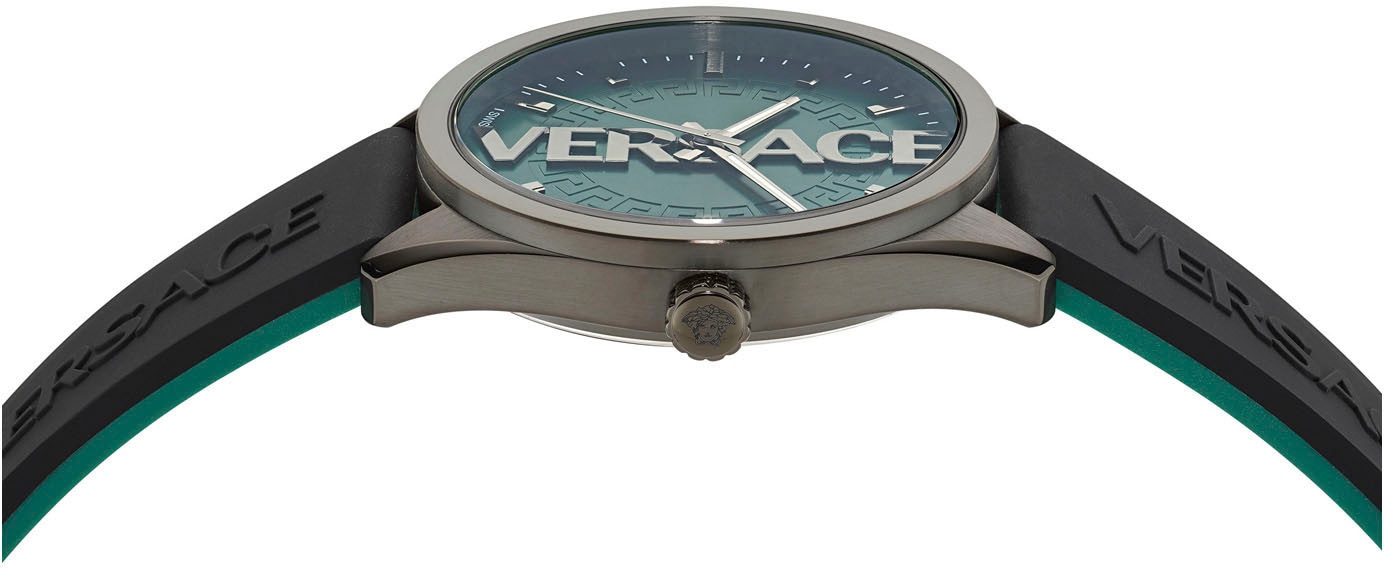 Versace Quarzuhr »V-VERTICAL«, Armbanduhr, Herrenuhr, Swiss Made, Leuchtzeiger, Saphirglas, analog