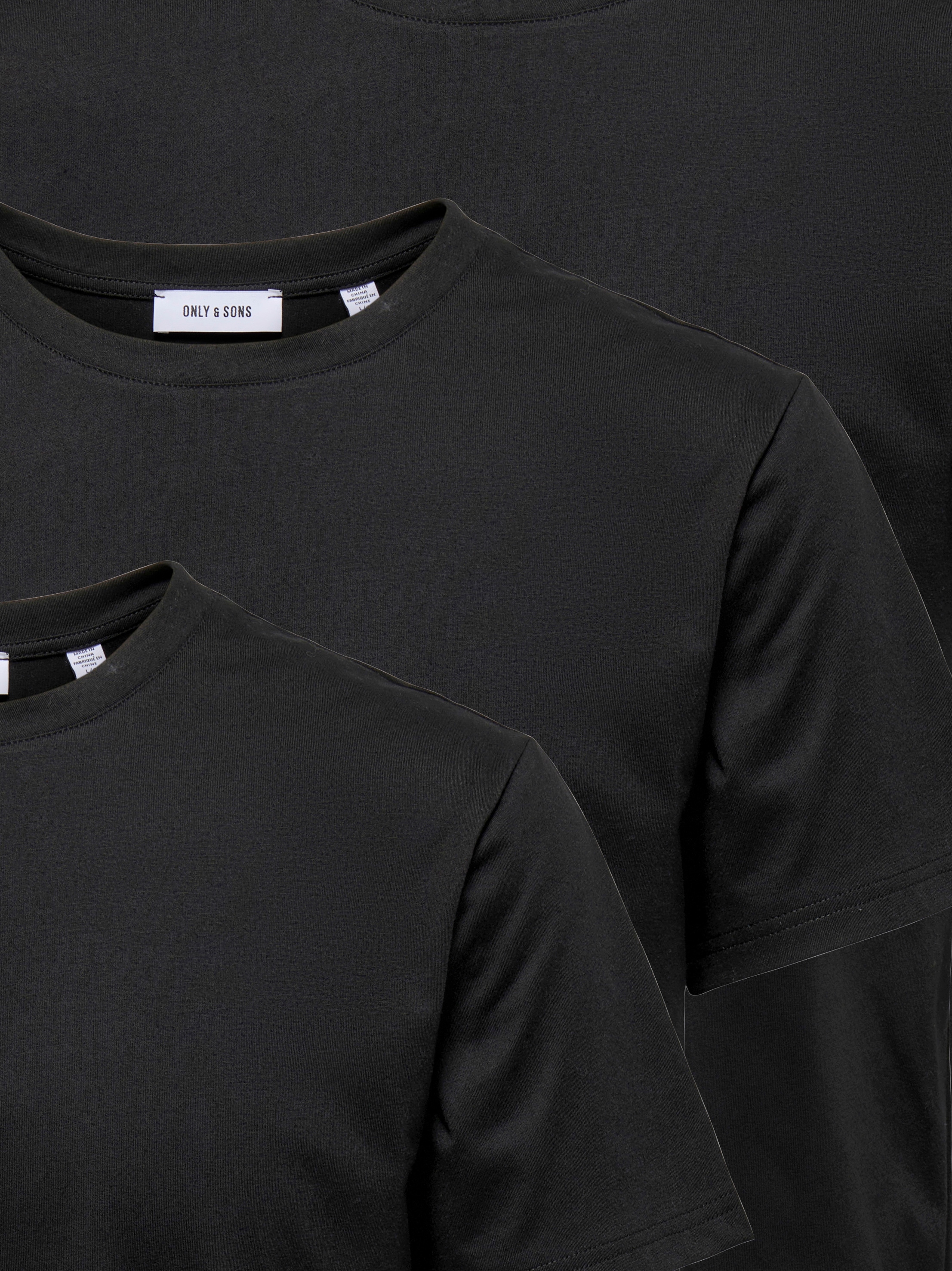 ONLY & SONS Rundhalsshirt »ONSJEFF LONGY SS TEE 5-PACK OTL« Packung, 5