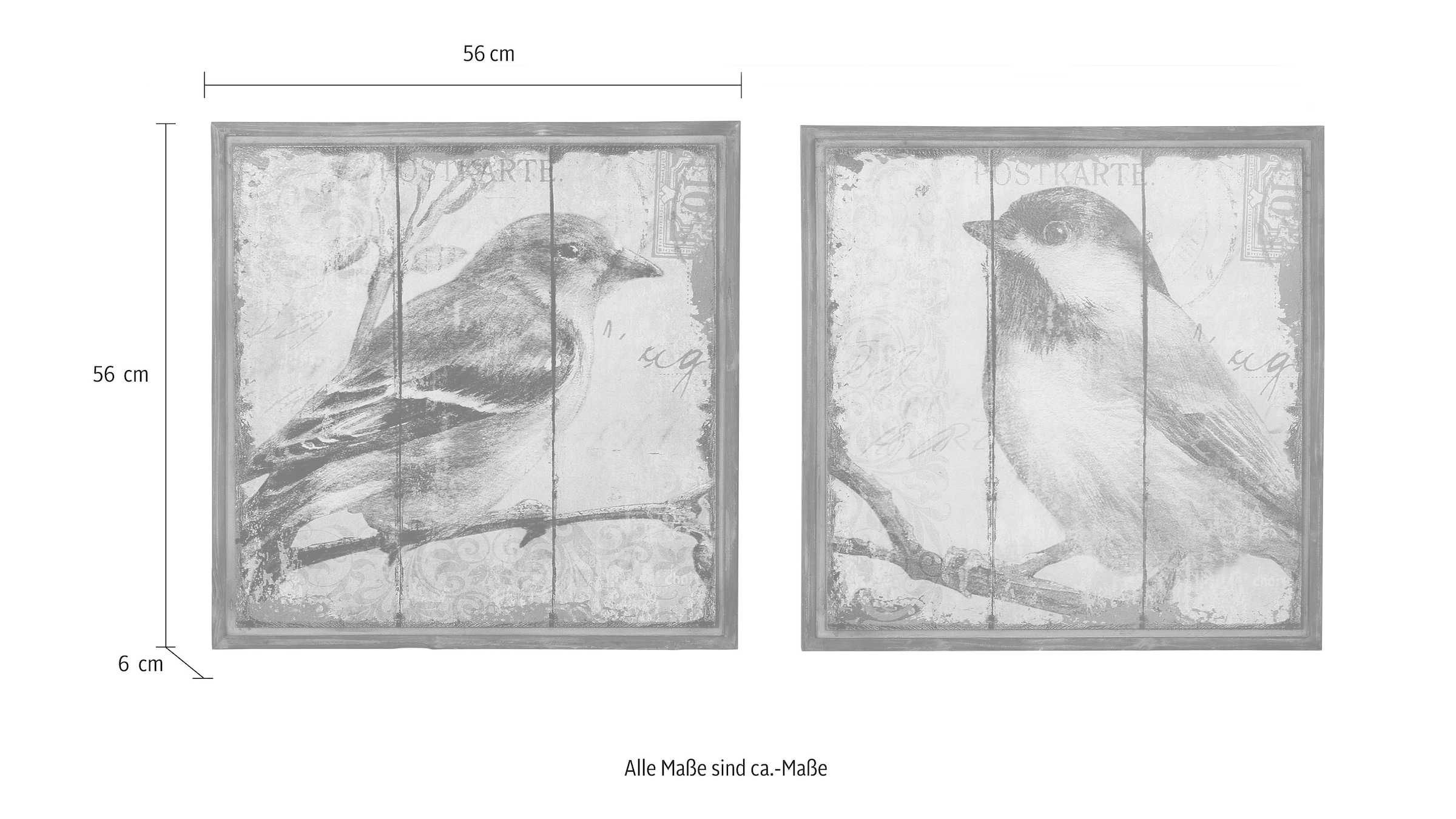 HOFMANN LIVING AND MORE Bild »Vogel«, (Set), Tiermotiv (Set, 2 St.)