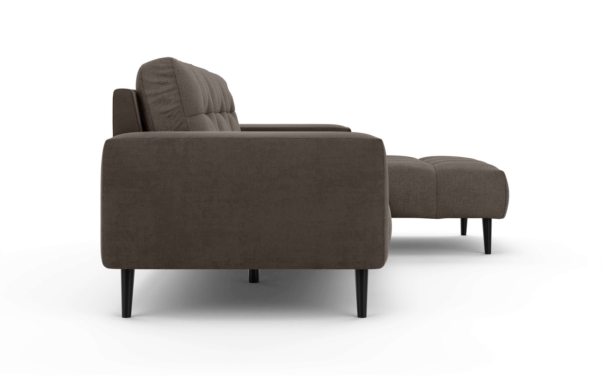 INOSIGN Ecksofa »SERINE mit Recamiere rechts/links bestellbar, Maße B/H/T 253/91/161 cm«, L-Form mit Wellenunterfederung, 3 Rückenkissen, ohne Bettfunktion