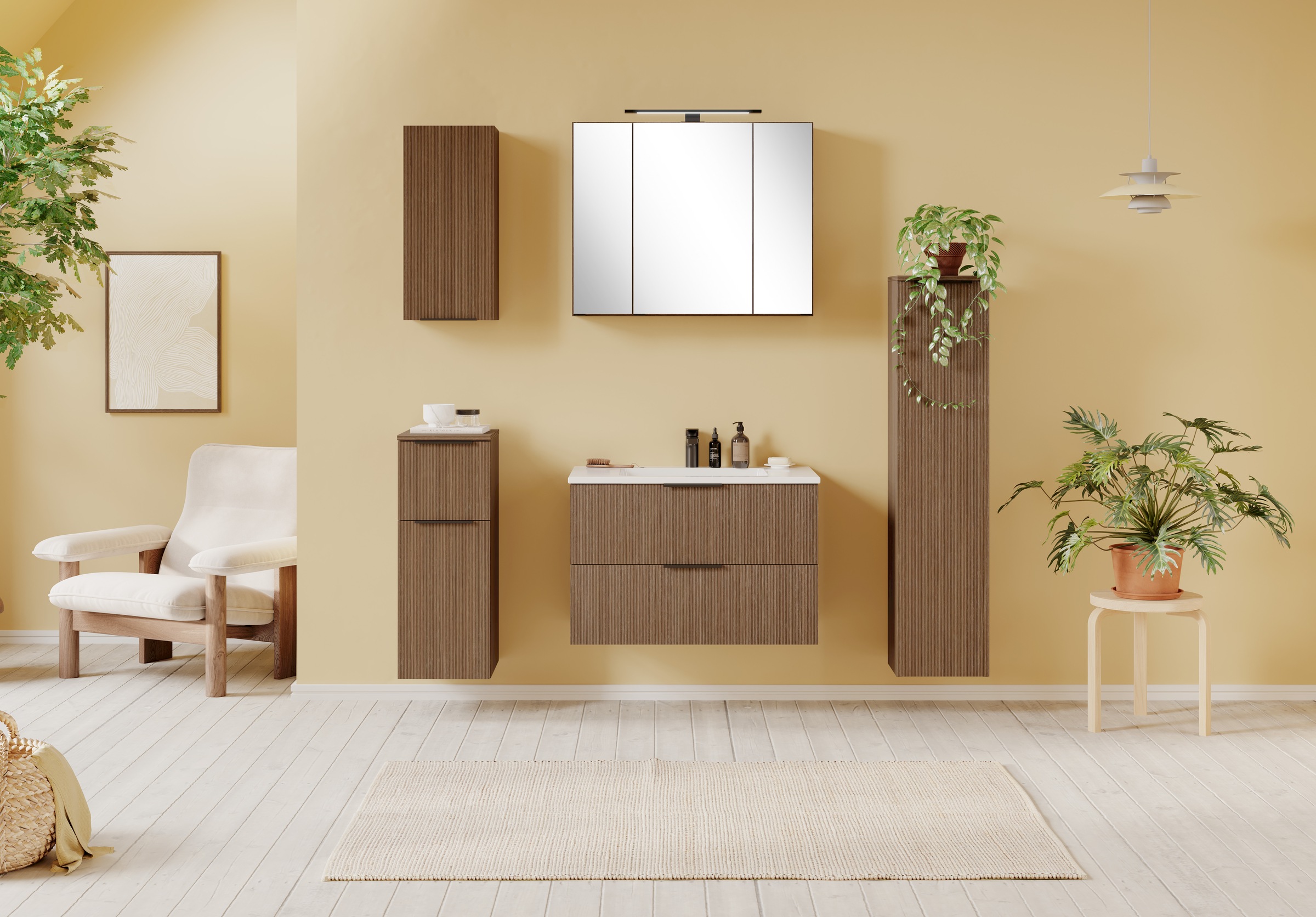 welltime Midischrank, Welltime, Breite 30 cm, reversibel, gedämpfte Scharniere