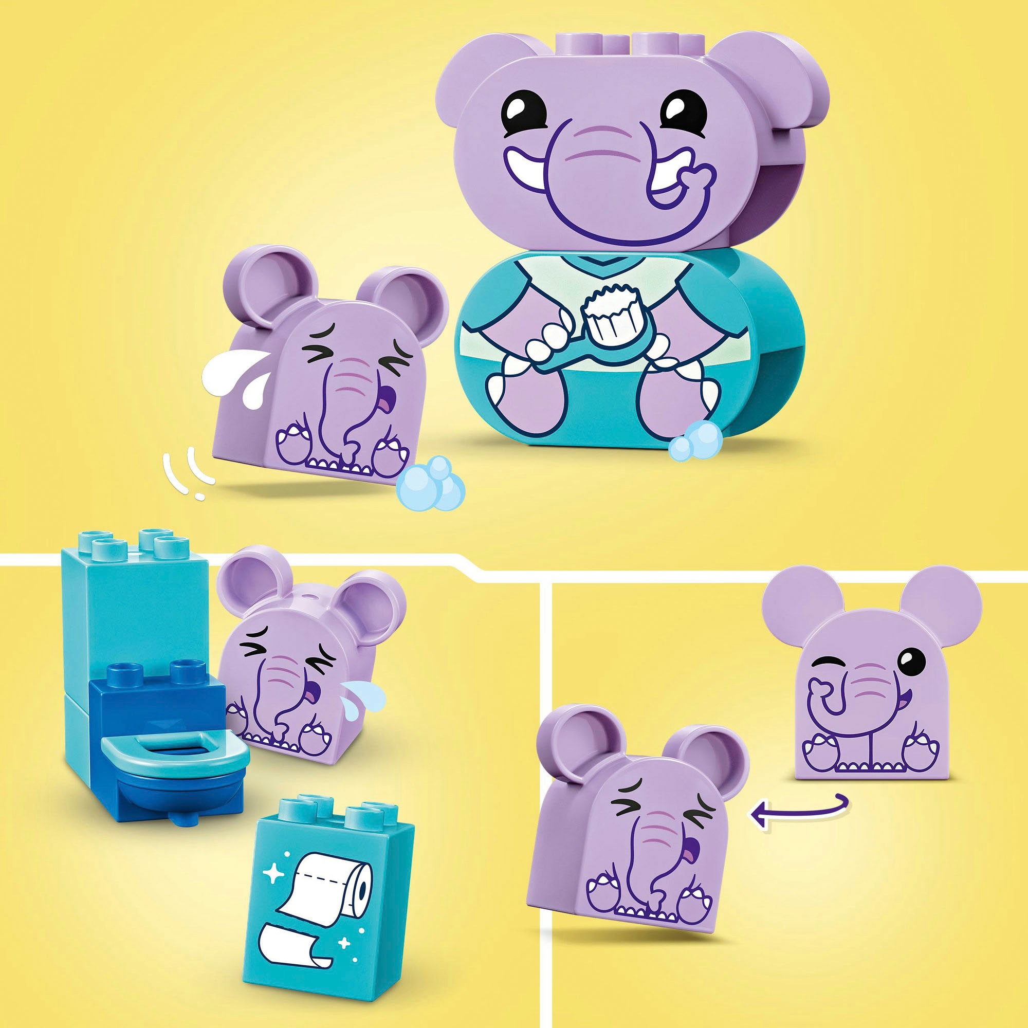 LEGO® Konstruktionsspielsteine »Alltagsroutinen: Baden (10413), LEGO DUPLO My First«, (15 St.), Made in Europe