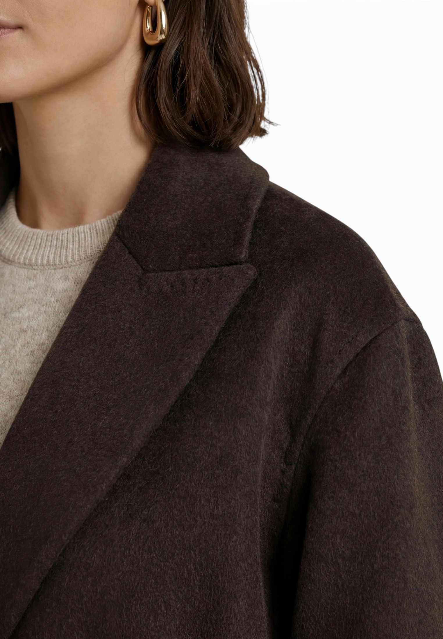 Zero Wollmantel »Übergangsmantel mit Gürtel«