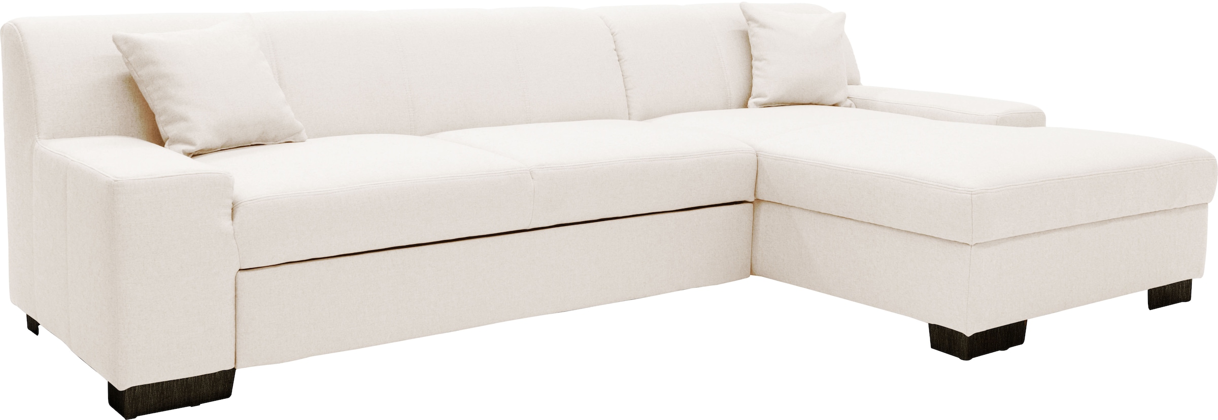 OTTO home Ecksofa »Faxe 268 x 153 cm, auch mit Schlaffunktion« L-Form, aus pflegeleichtem, weichem Luxus-Microfaser Bezug