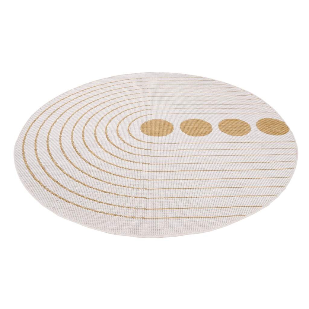 Carpet City Outdoorteppich »DUO RUG 5739«, rund, 5 mm Höhe, Wendeteppich Wetterfest In- & Outdoor, Balkon, Terrasse, Wohnzimmer