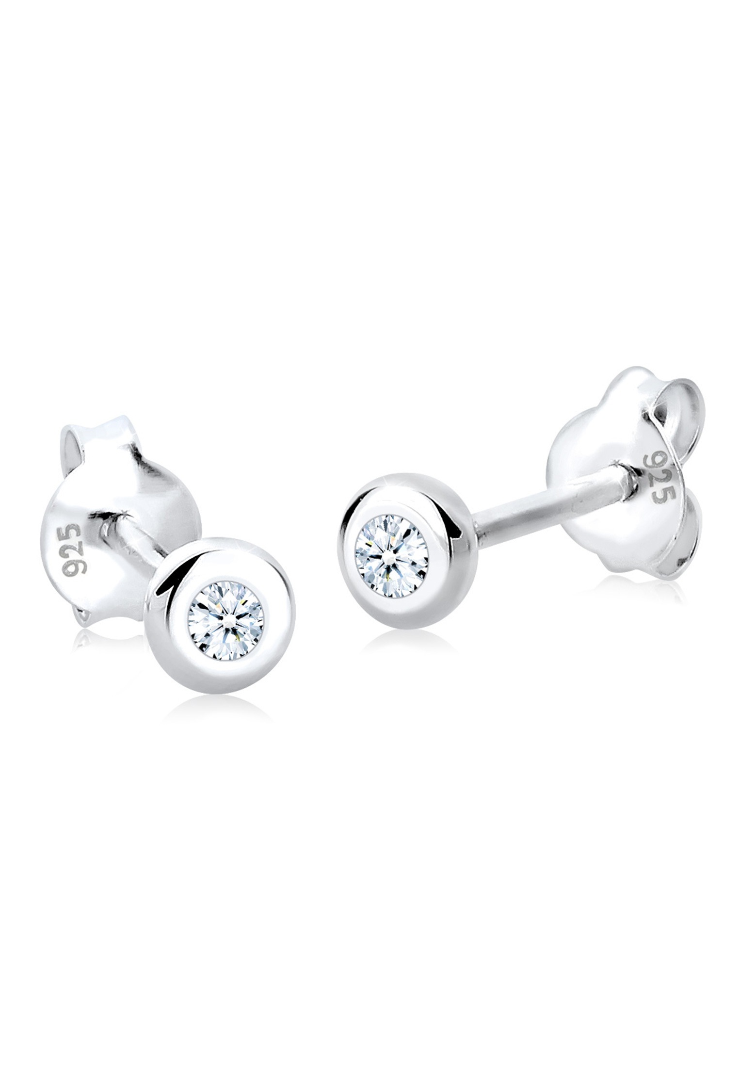 Elli DIAMONDS Paar Ohrstecker »Ohrringe Ohrstecker Diamant Diamant Weiß Brillantschliff (0.06 ct) 925 Sterling Silber«