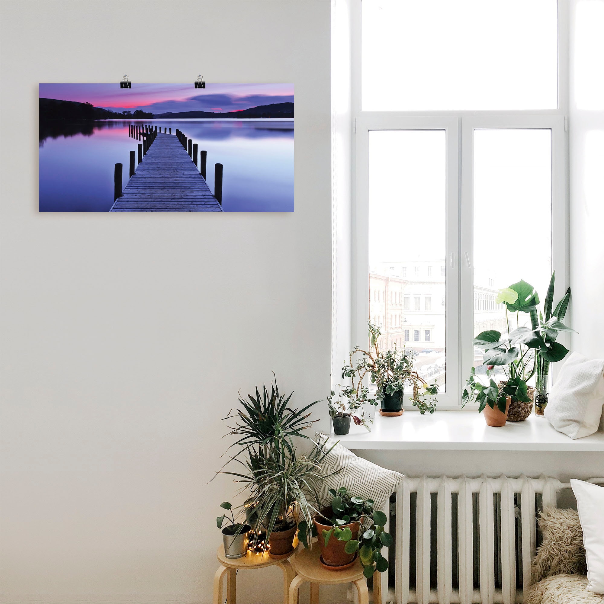 Artland Wandbild »Panorama Steg Coniston Water«, Seebilder, (1 St.), als  Leinwandbild, Poster, Wandaufkleber in verschied. Größen kaufen online bei  OTTO
