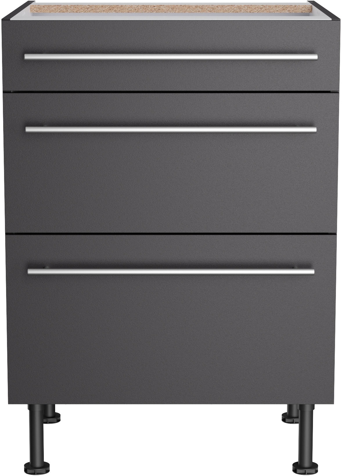 KOCHSTATION Unterschrank »KS-Bern2« Breite 60 cm, 1 Schubkasten, 2 Auszüge