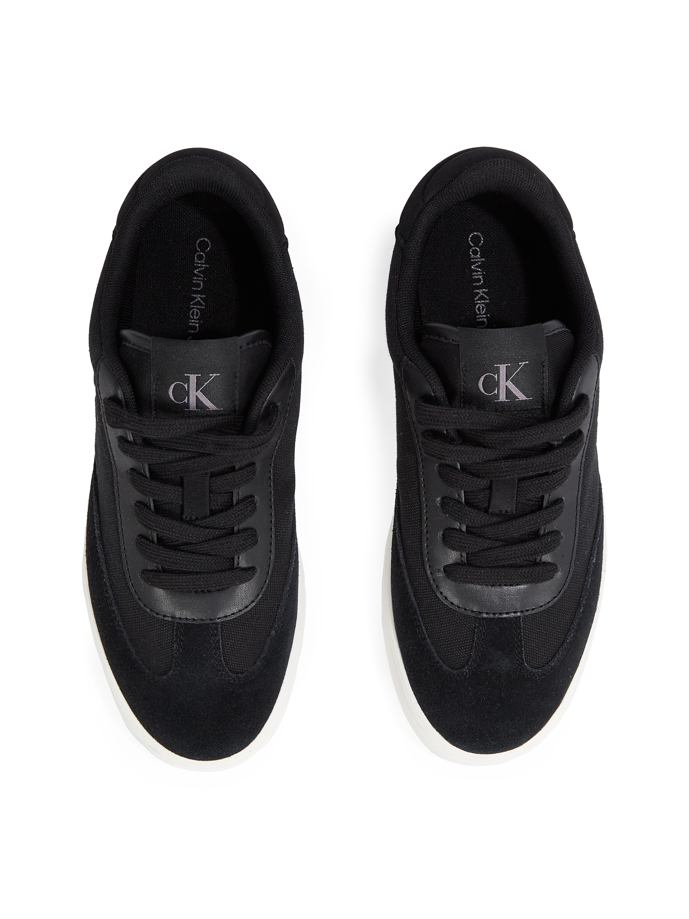 Calvin Klein Jeans Sneaker »CLASSIC CUPSOLE LOW MIX MG WN«  , Schnürschuh, Freizeitschuh, Halbschuh mit Logoschriftzug seitlich