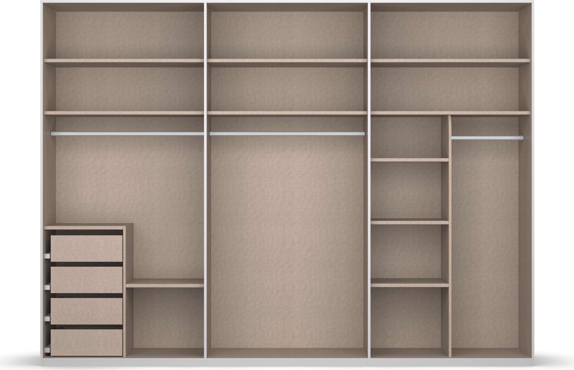 rauch Drehtürenschrank »Skat Pure«, mit eleganten Griffstangen und praktischer Innenausstattung