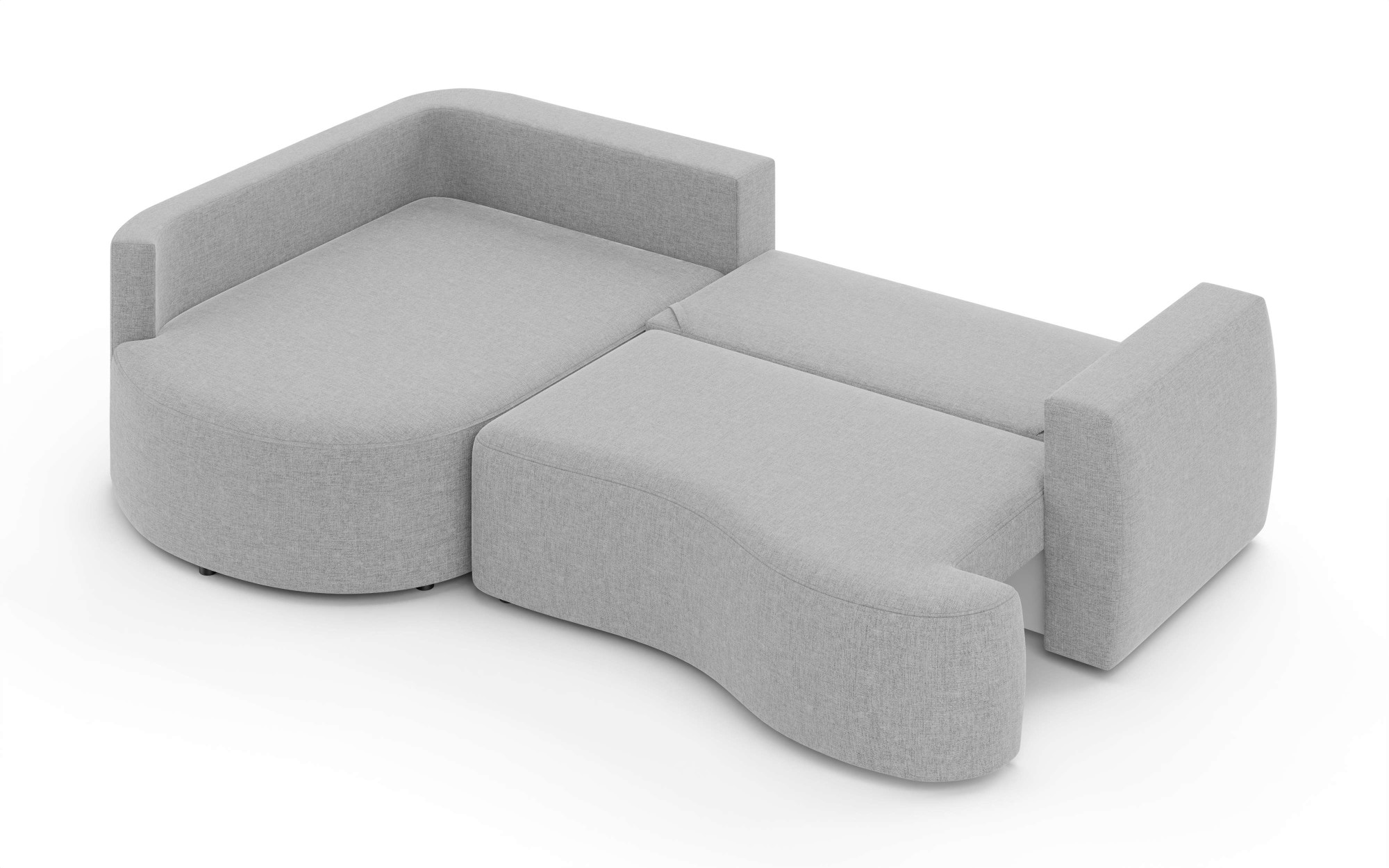INOSIGN Ecksofa »Kahekili, Schlafsofa mit Bettkasten, Maße B/T/H: 255/181/90/ cm«, L-Form mit Wellenunterfederung, 7 Rückenkissen und 2 Zierkissen