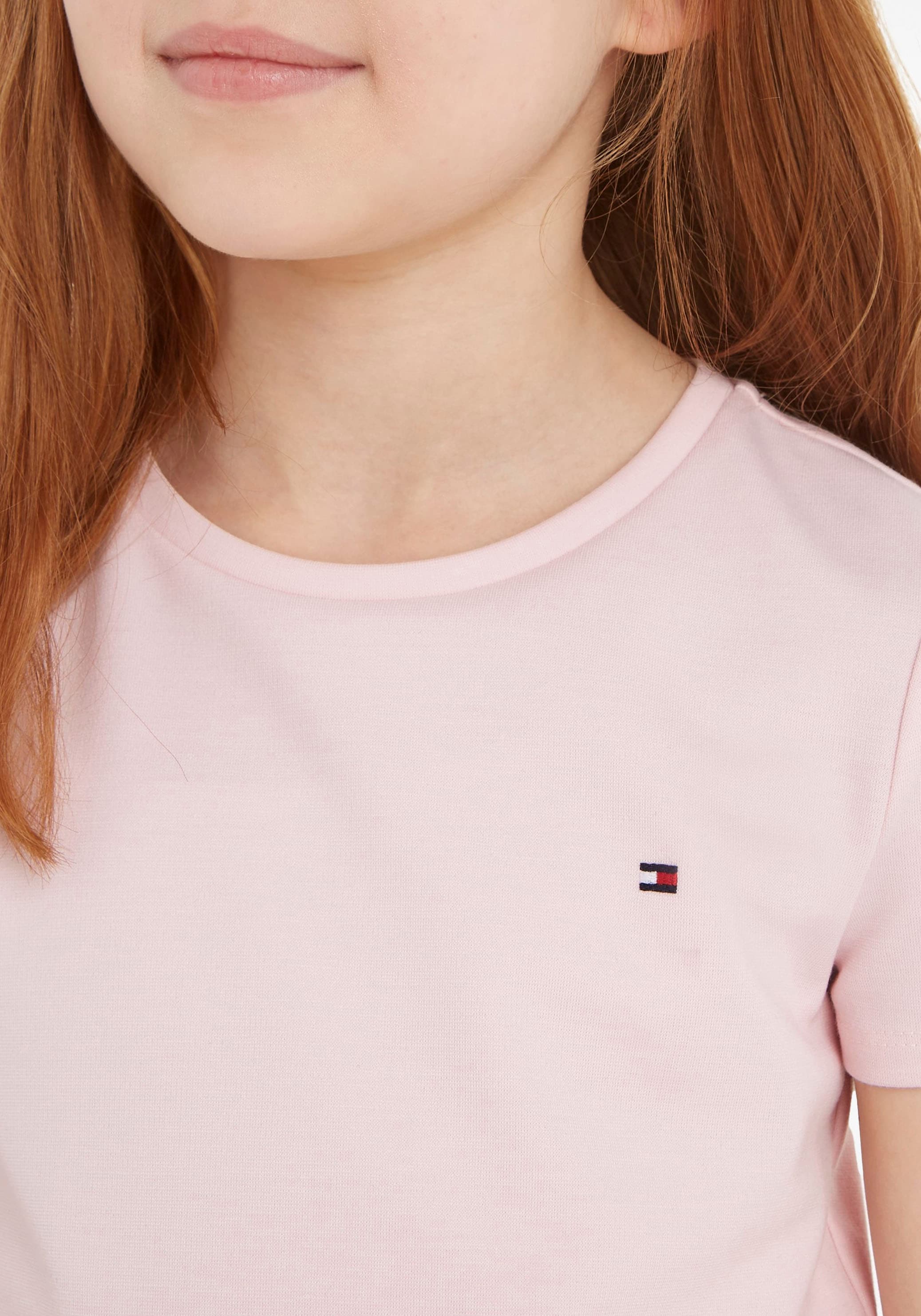 Tommy Hilfiger Jerseykleid »ESSENTIAL SKATER DRESS«, mit Markenlabel am Bund