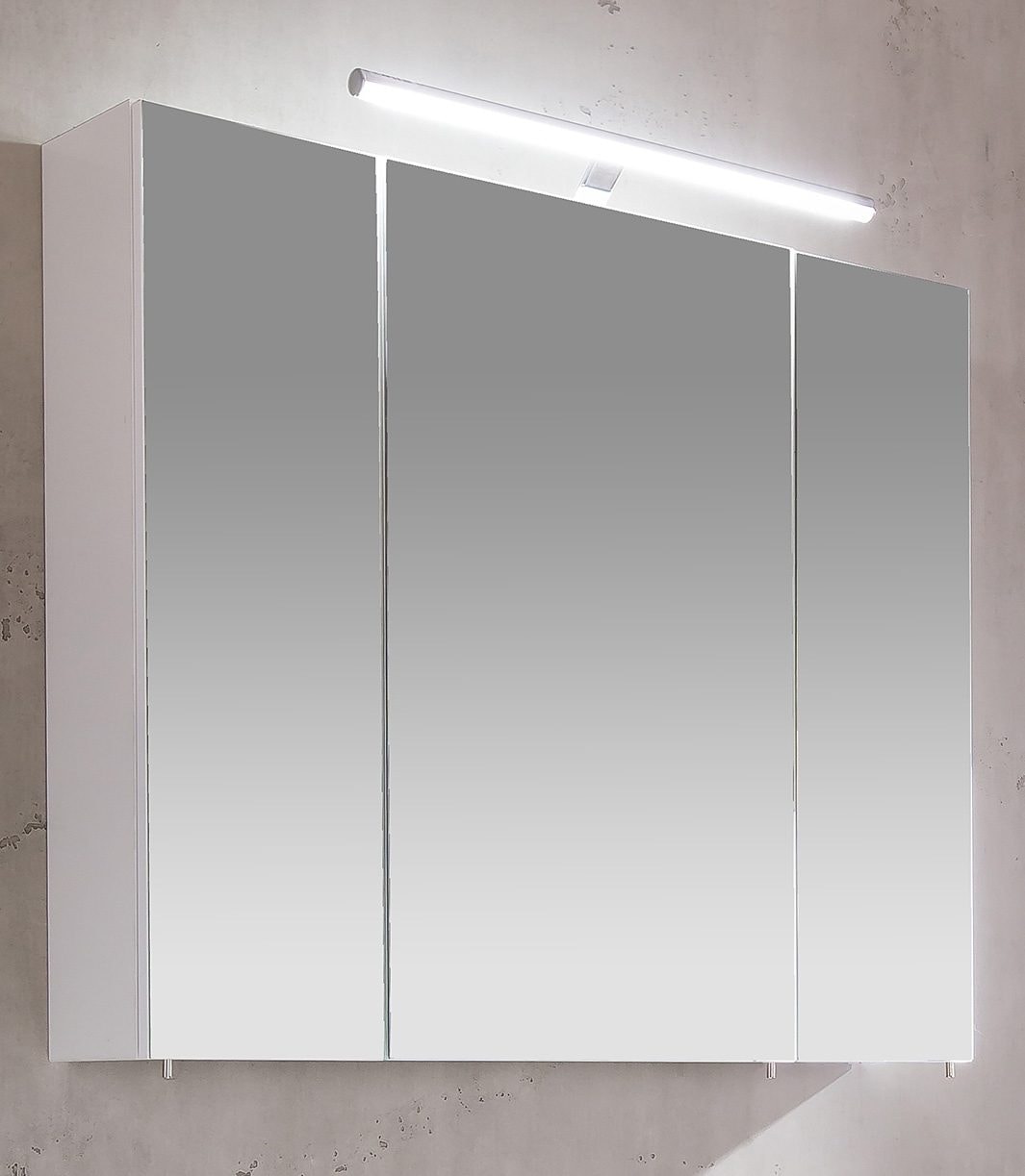Schildmeyer Spiegelschrank »Irene«, Breite 80 cm, 3-türig, im Schalter-/Steckdosenbox OTTO Shop LED-Beleuchtung, Online