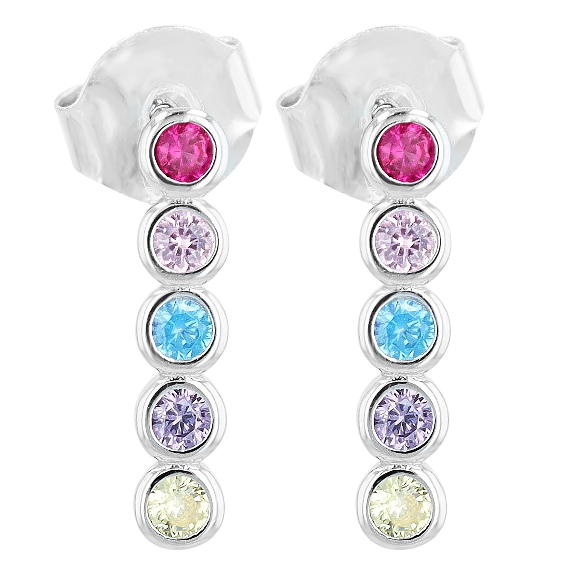 Adelia´s Paar Ohrstecker »Damen Ohrringe ¿ Ohrstecker aus 925 Silber mit Zirkonia«