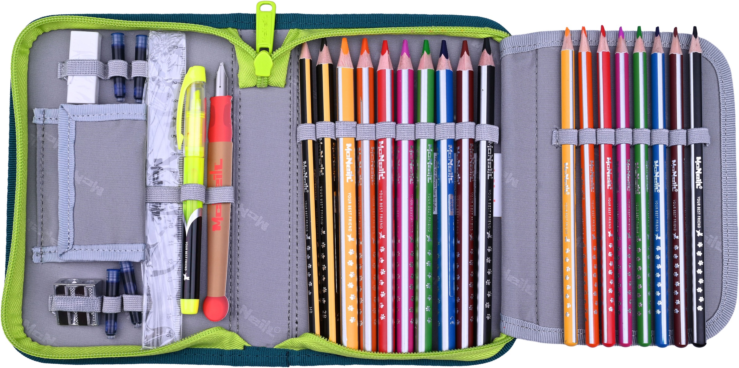 McNeill Schulranzen »Bravo, inkl. Etui, Turnbeutel,« Reflektierende Streifen auf den Schultergurten;Retroreflektierende Flächen