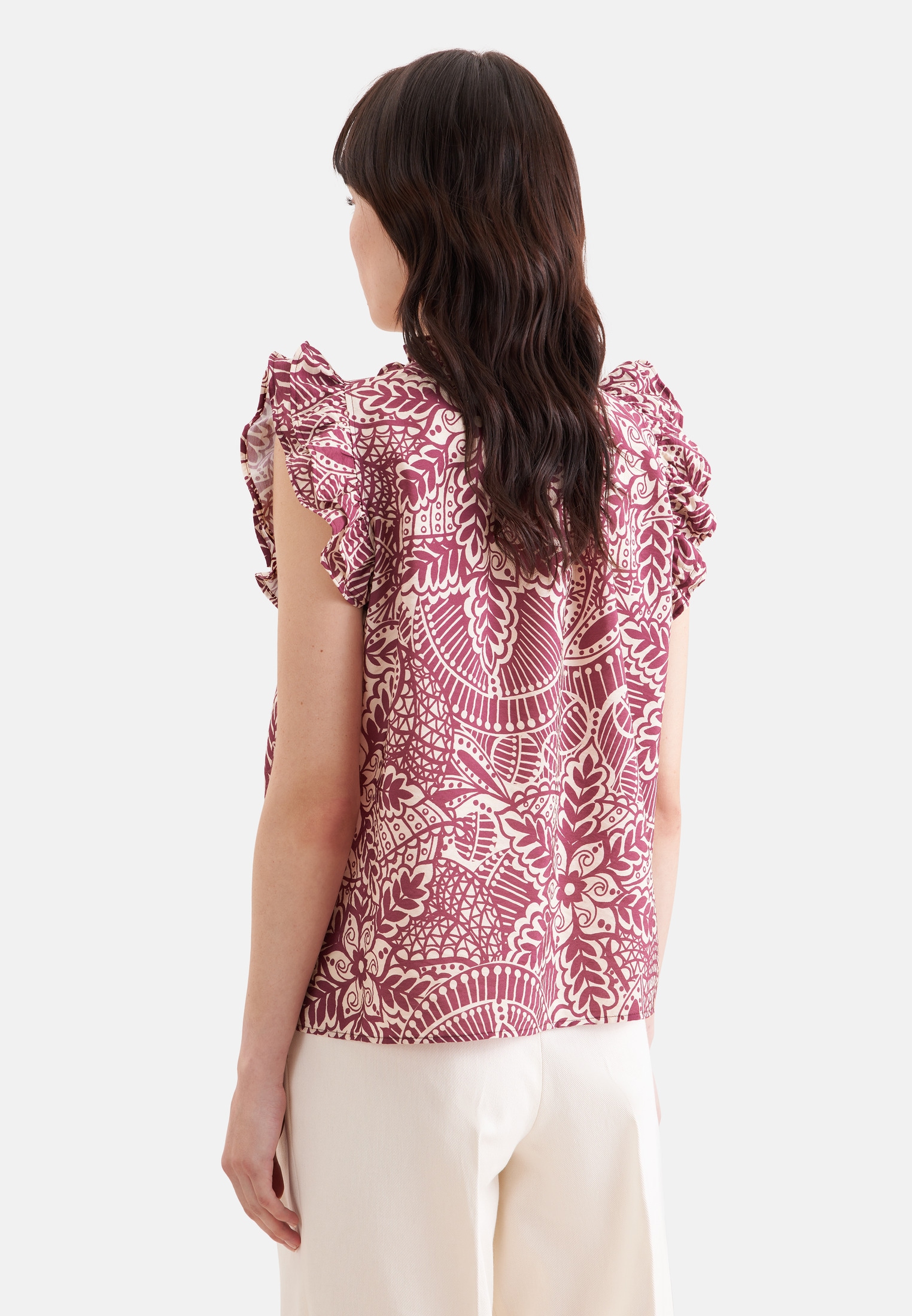 seidensticker Klassische Bluse Tunika Druck