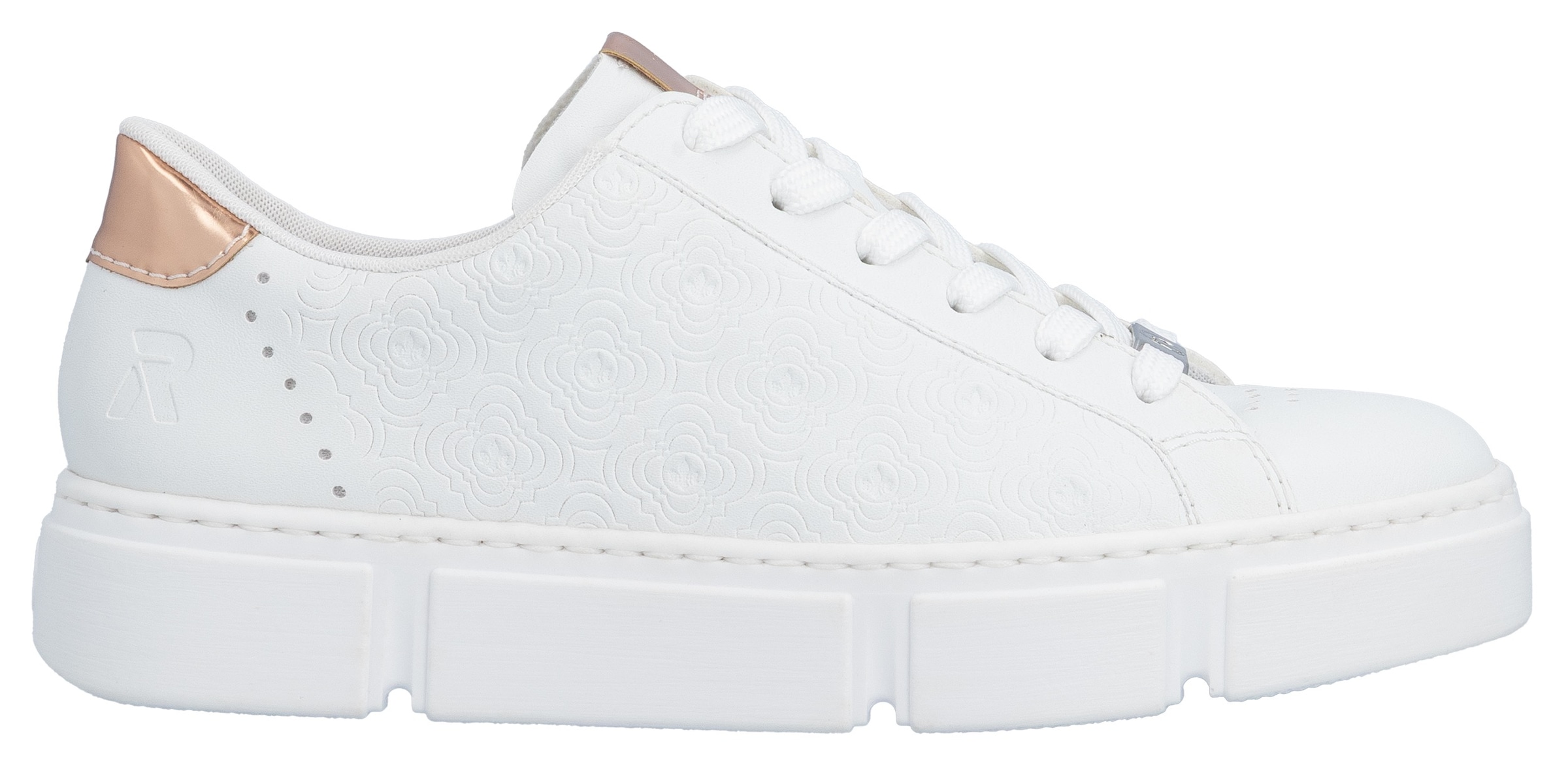 Rieker Plateausneaker  mit metallicfarbenen Akzenten, Freizeitschuh, Halbschuh, Schnürschuh