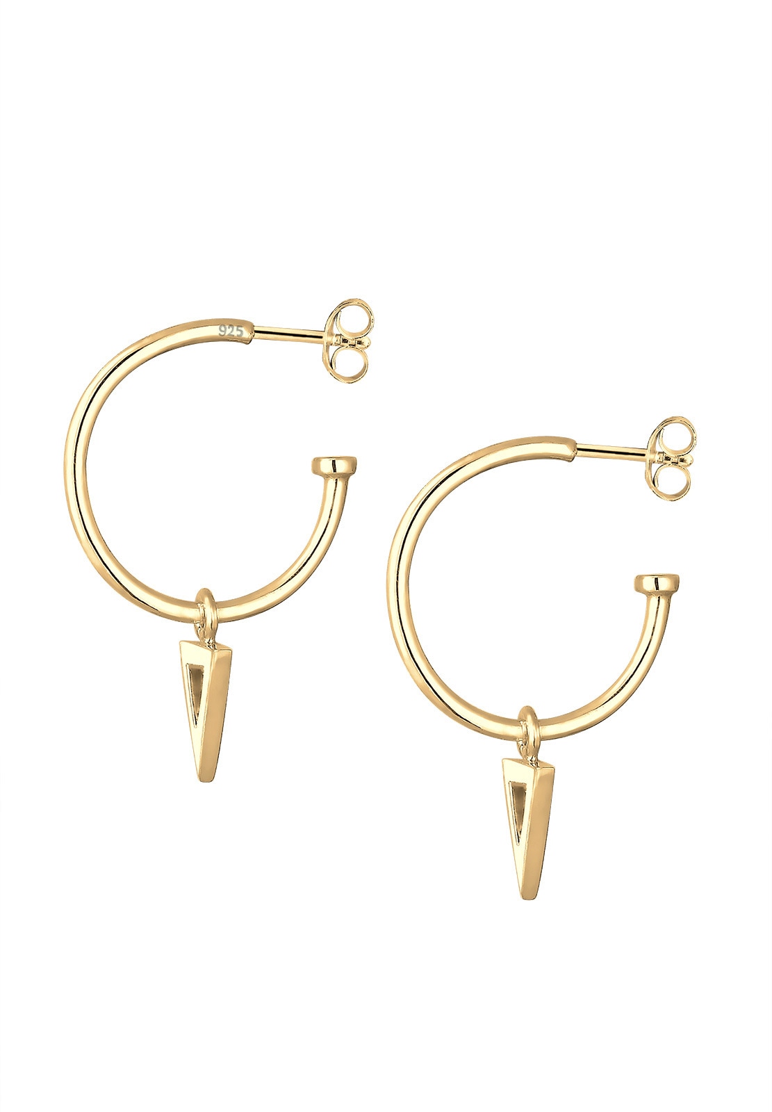 Elli Paar Creolen »Ohrringe Creole Dreieck Geo Trend 925 Sterling Silber«