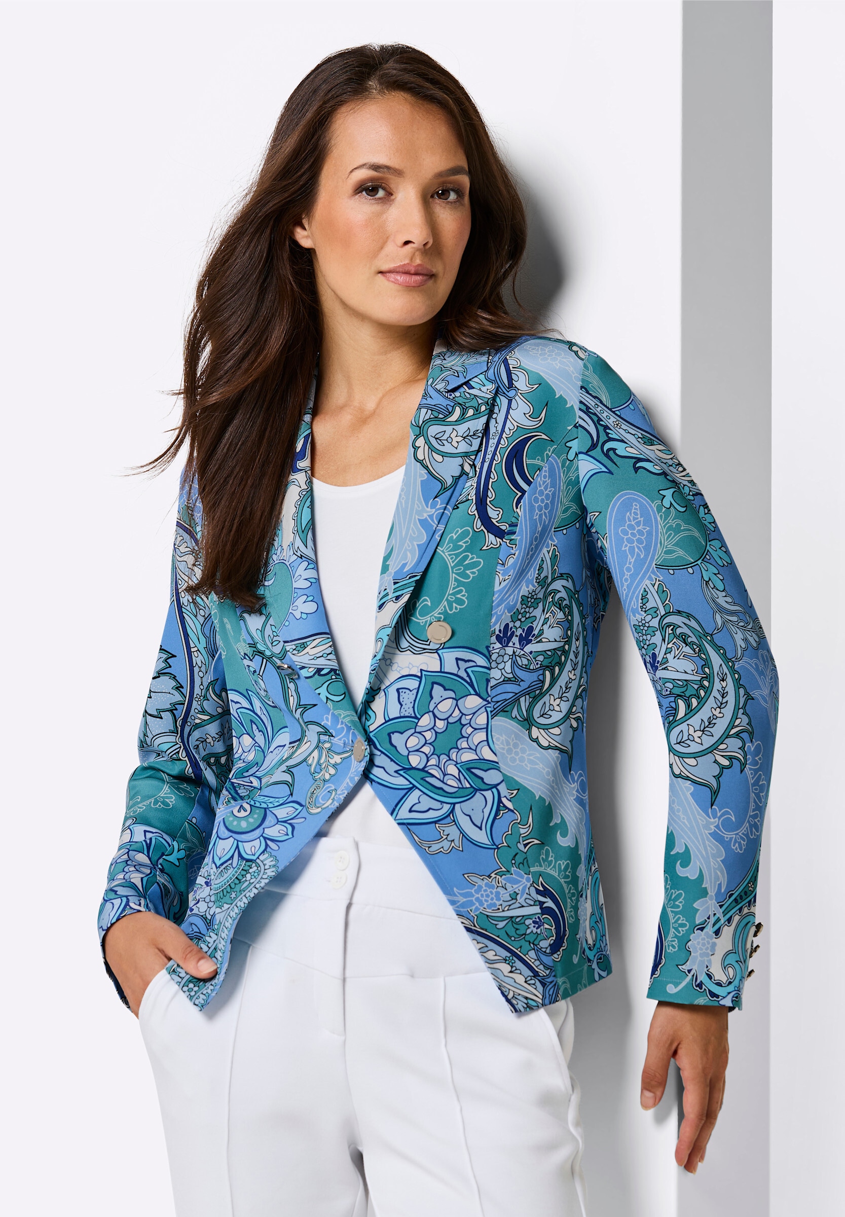 creation L Blusenblazer »Seiden-Blazer Blazer aus reiner, edler Seide«