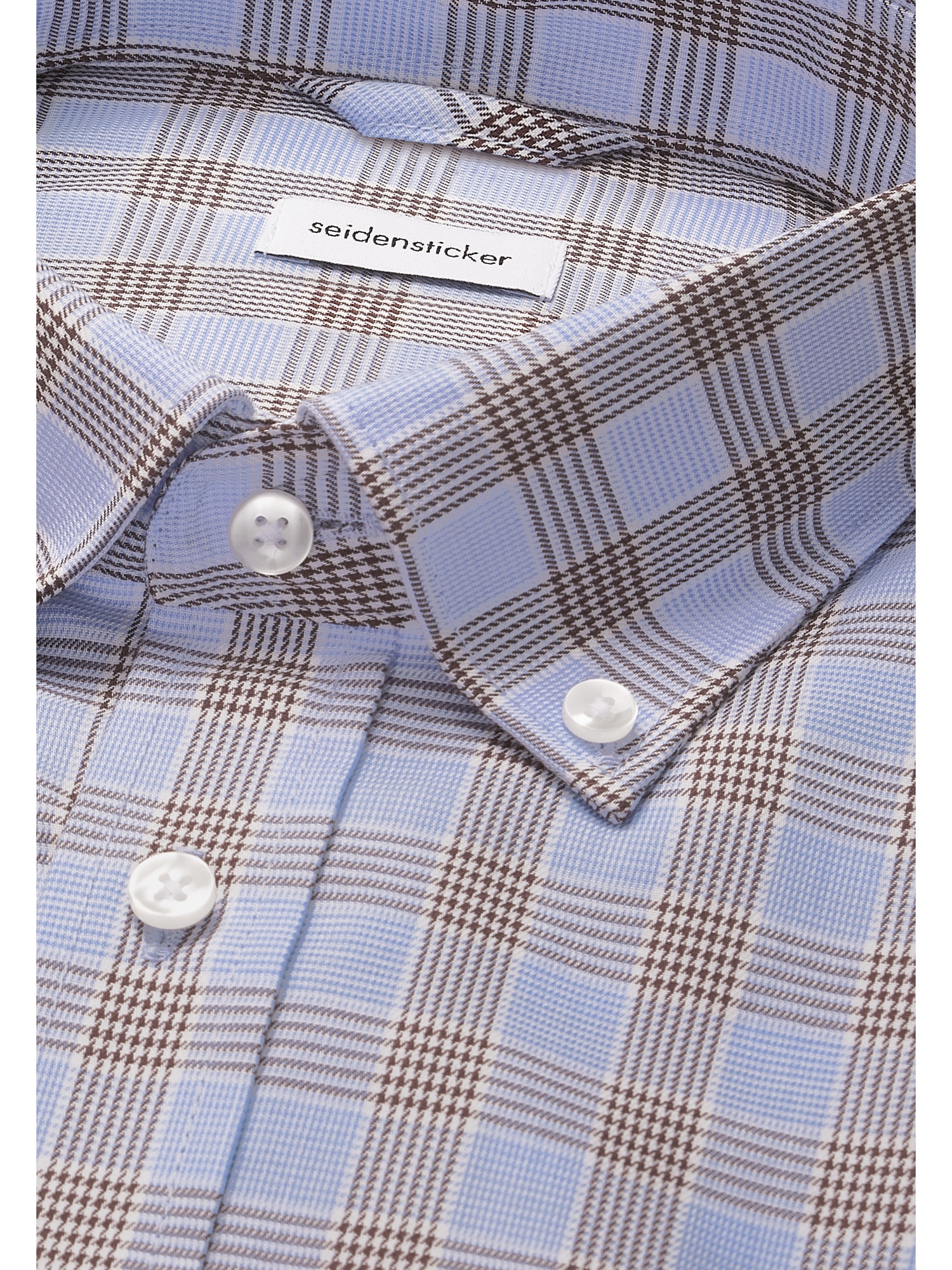 seidensticker Businesshemd »Regular« Regular 1/1 Button-Down-Kragen Karo
